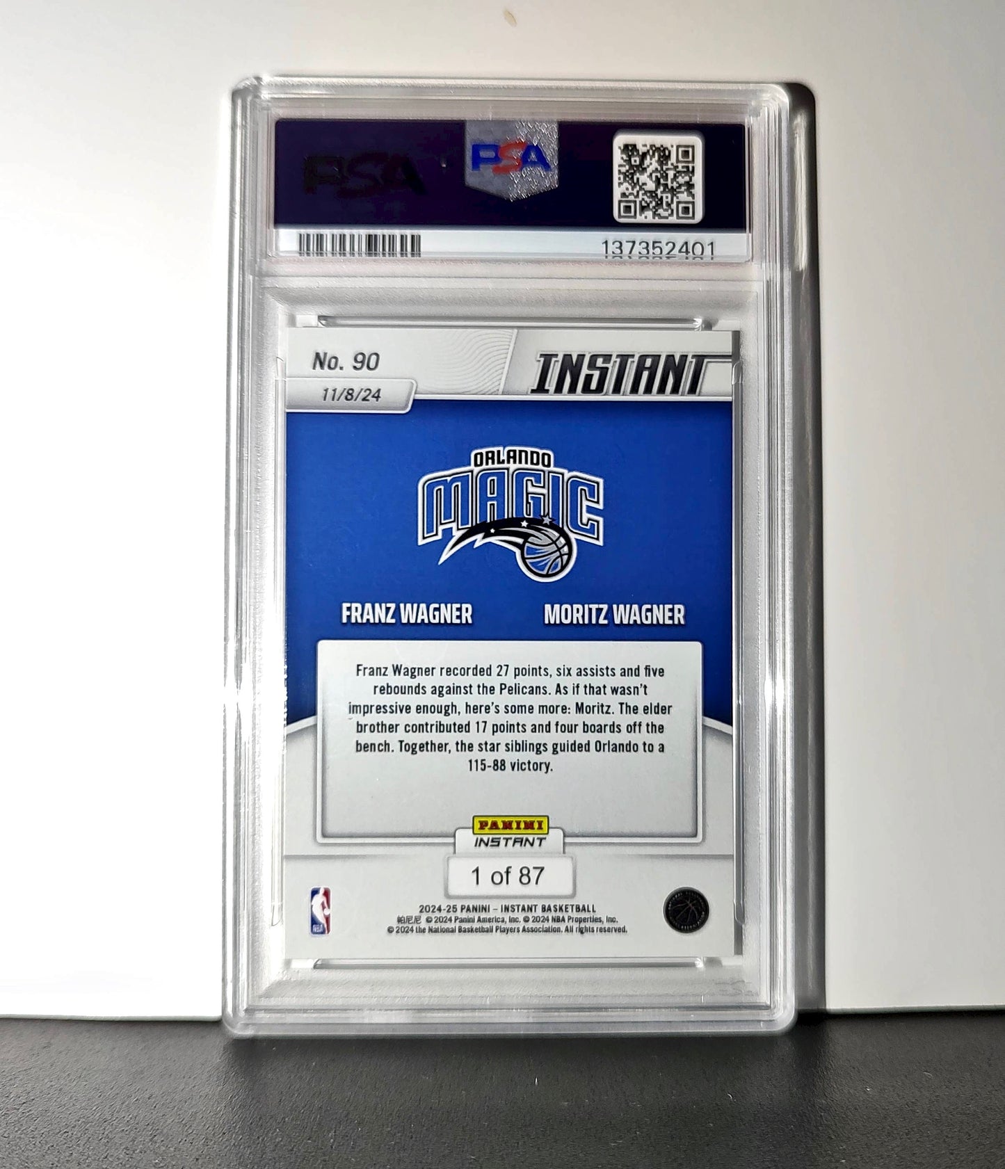 Franz Wagner / Moritz Wagner 2024 Panini NBA #90 Basketball PSA 10 Gem Mint