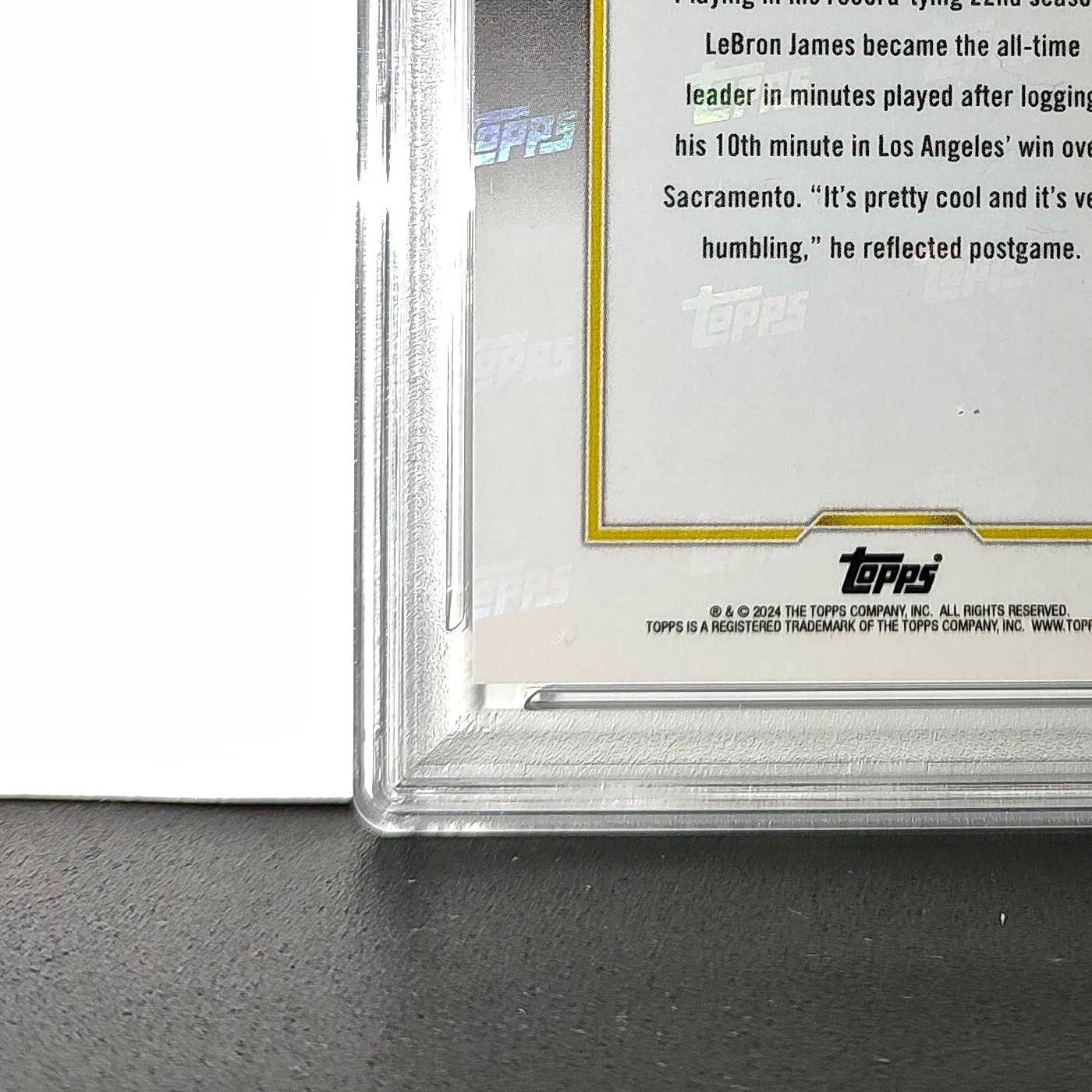 LeBron James 2024 Topps Now #10 All-Time Leader Minutes Played PSA 10 Gem Mint