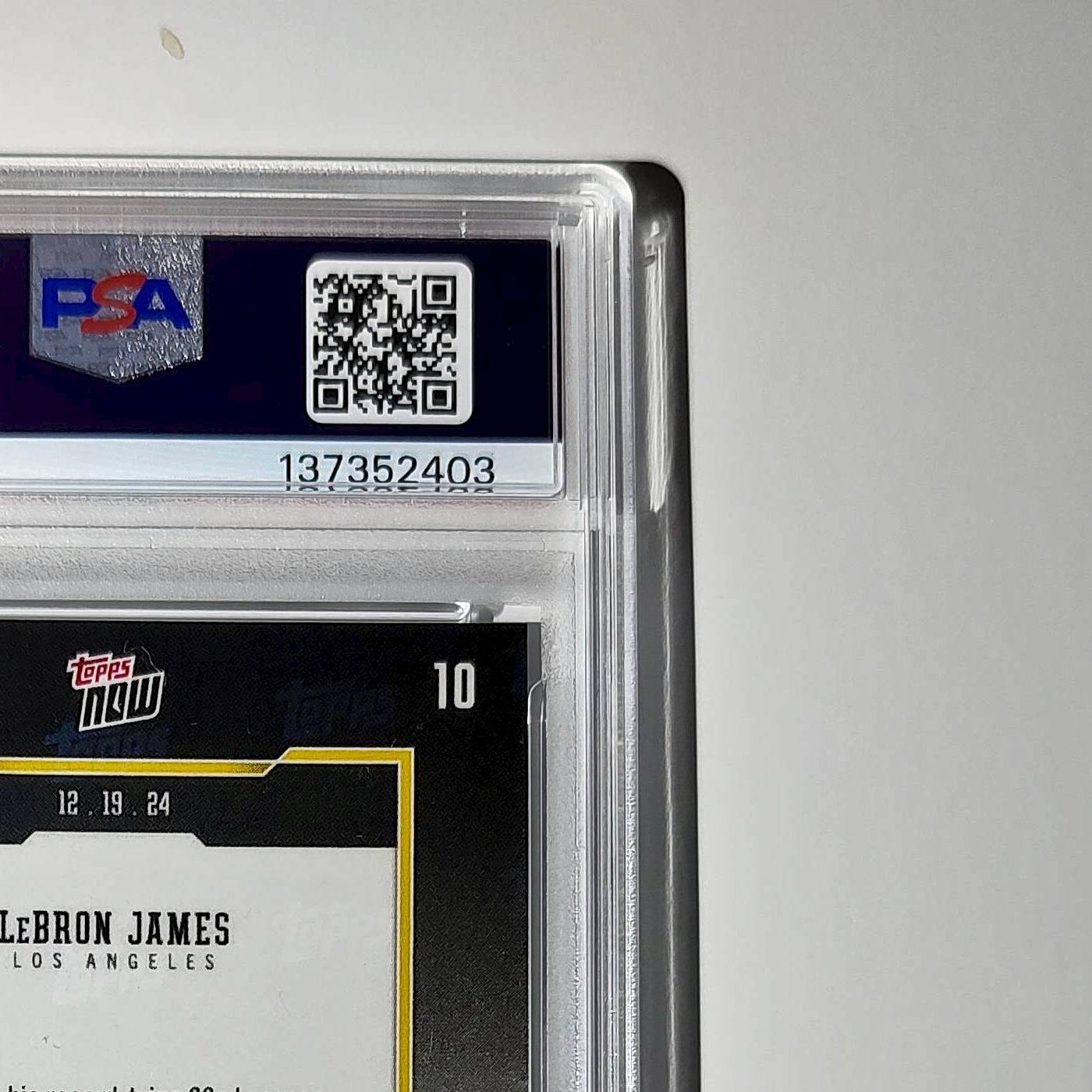 LeBron James 2024 Topps Now #10 All-Time Leader Minutes Played PSA 10 Gem Mint