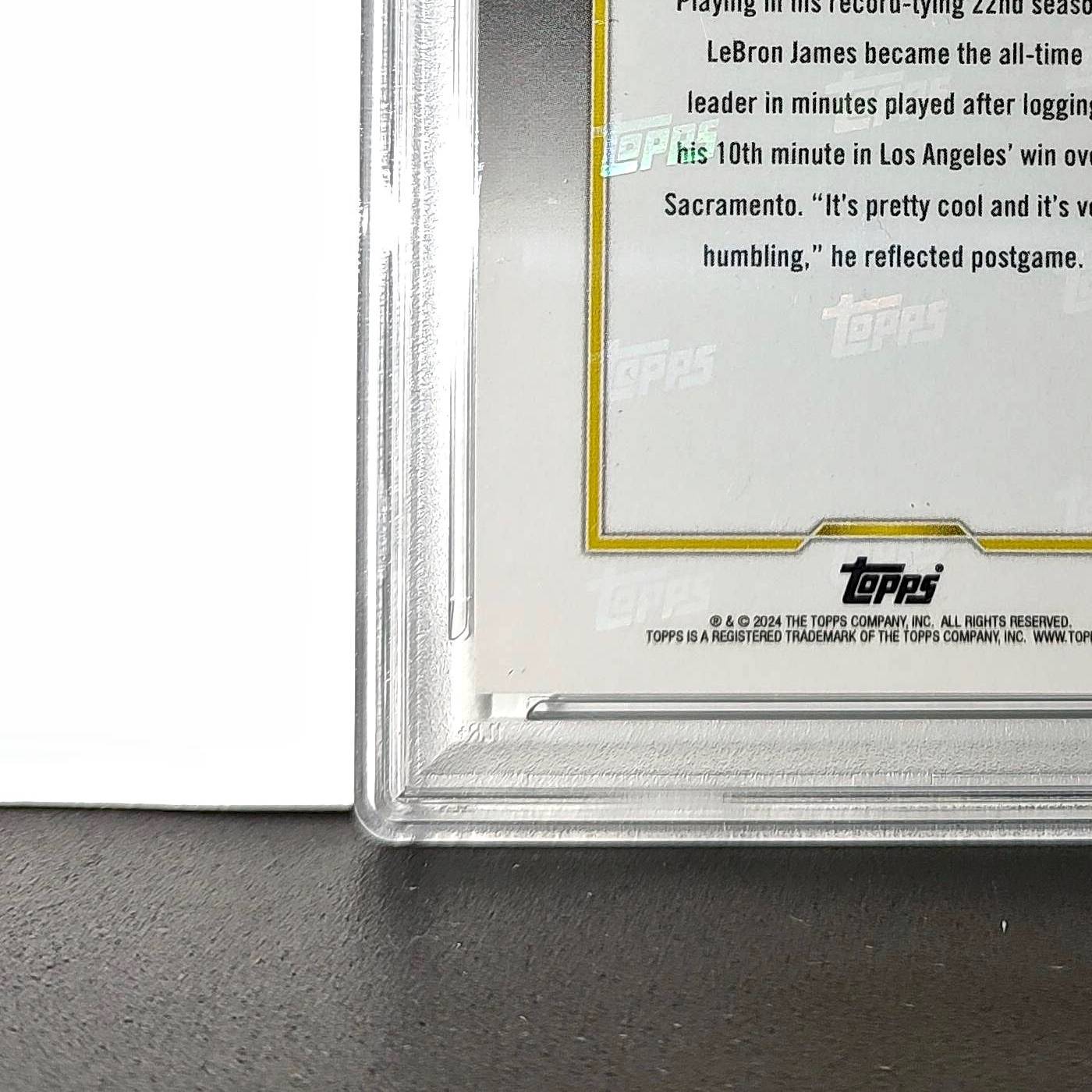 LeBron James 2024 Topps Now #10 All-Time Leader Minutes Played PSA 10 Gem Mint