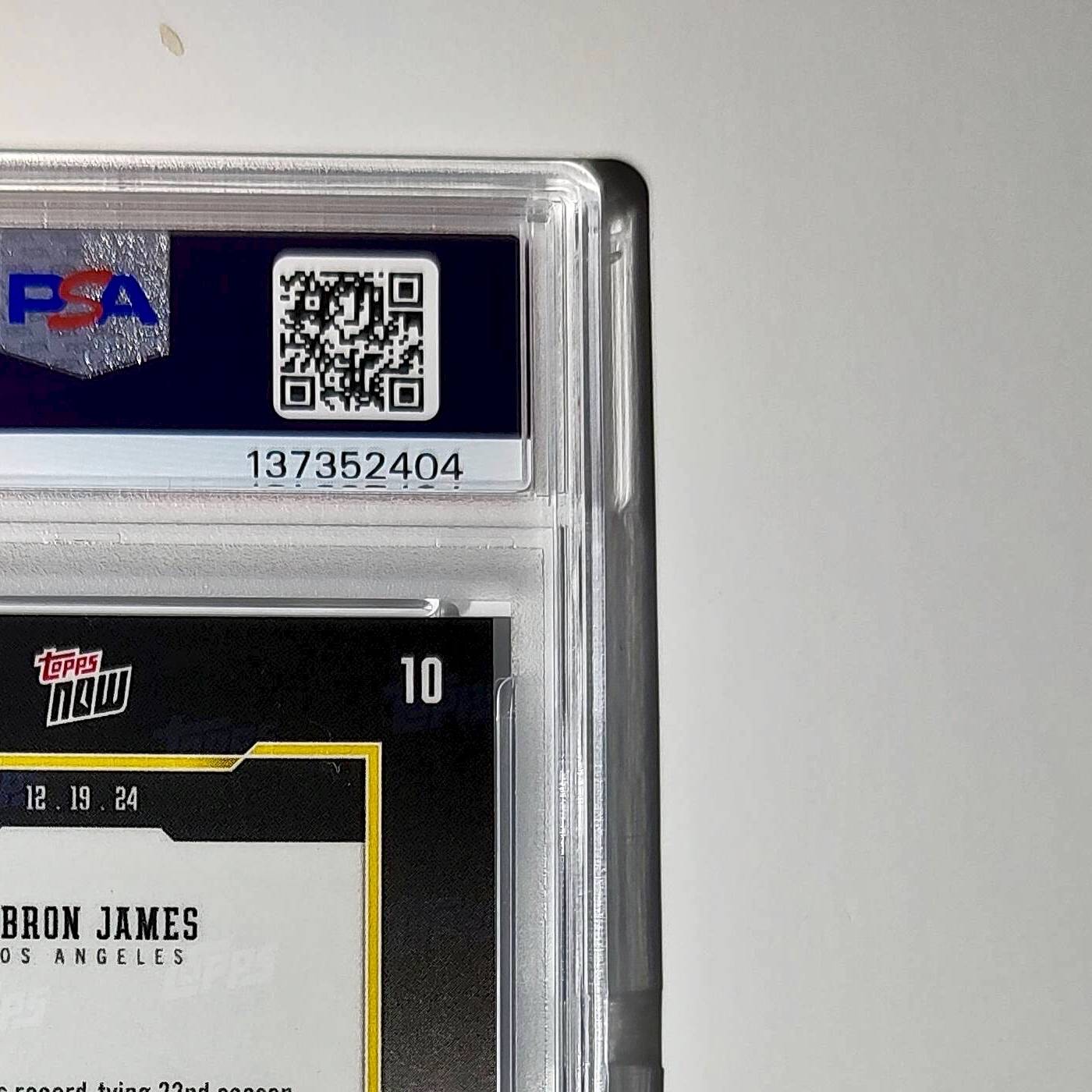 LeBron James 2024 Topps Now #10 All-Time Leader Minutes Played PSA 10 Gem Mint