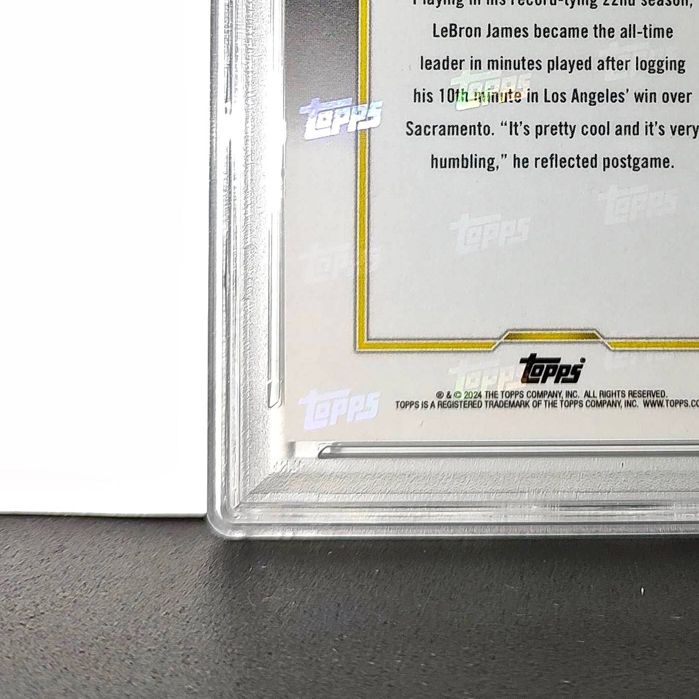 LeBron James 2024 Topps Now #10 All-Time Leader Minutes Played PSA 10 Gem Mint