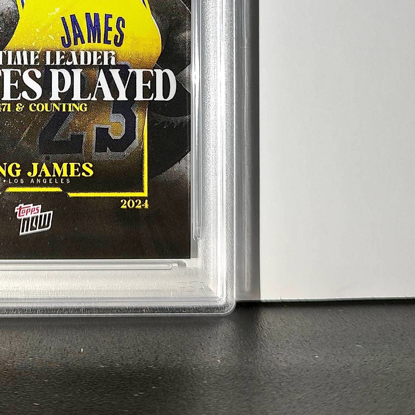 LeBron James 2024 Topps Now #10 All-Time Leader Minutes Played PSA 10 Gem Mint