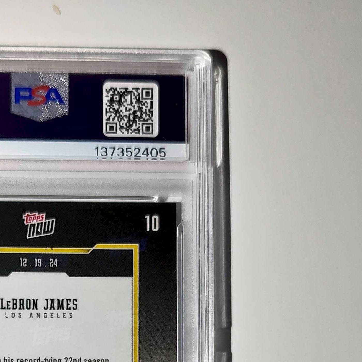 LeBron James 2024 Topps Now #10 All-Time Leader Minutes Played PSA 10 Gem Mint