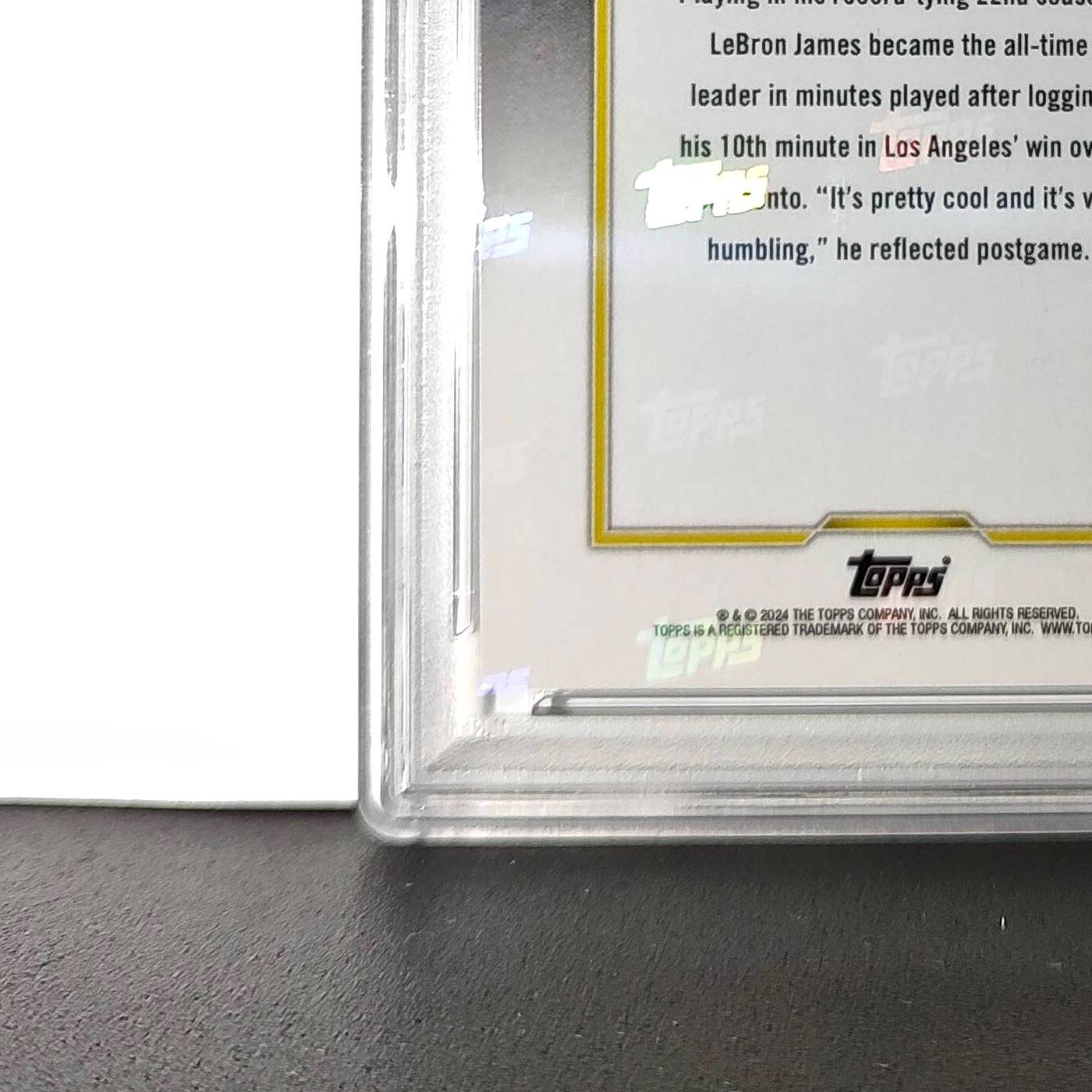 LeBron James 2024 Topps Now #10 All-Time Leader Minutes Played PSA 10 Gem Mint