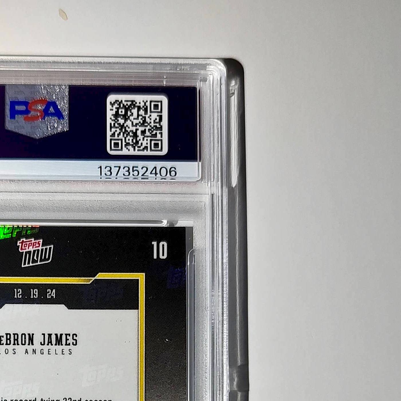 LeBron James 2024 Topps Now #10 All-Time Leader Minutes Played PSA 10 Gem Mint