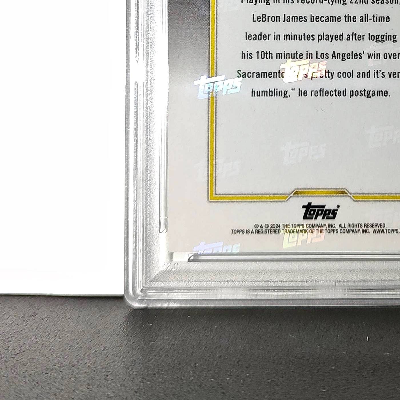 LeBron James 2024 Topps Now #10 All-Time Leader Minutes Played PSA 10 Gem Mint