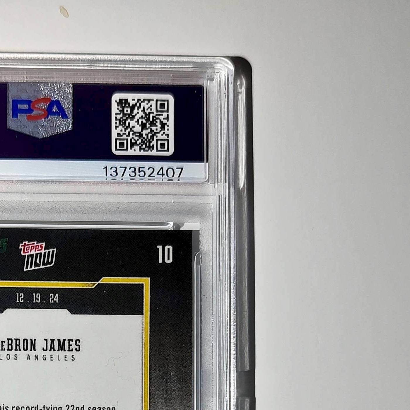 LeBron James 2024 Topps Now #10 All-Time Leader Minutes Played PSA 10 Gem Mint
