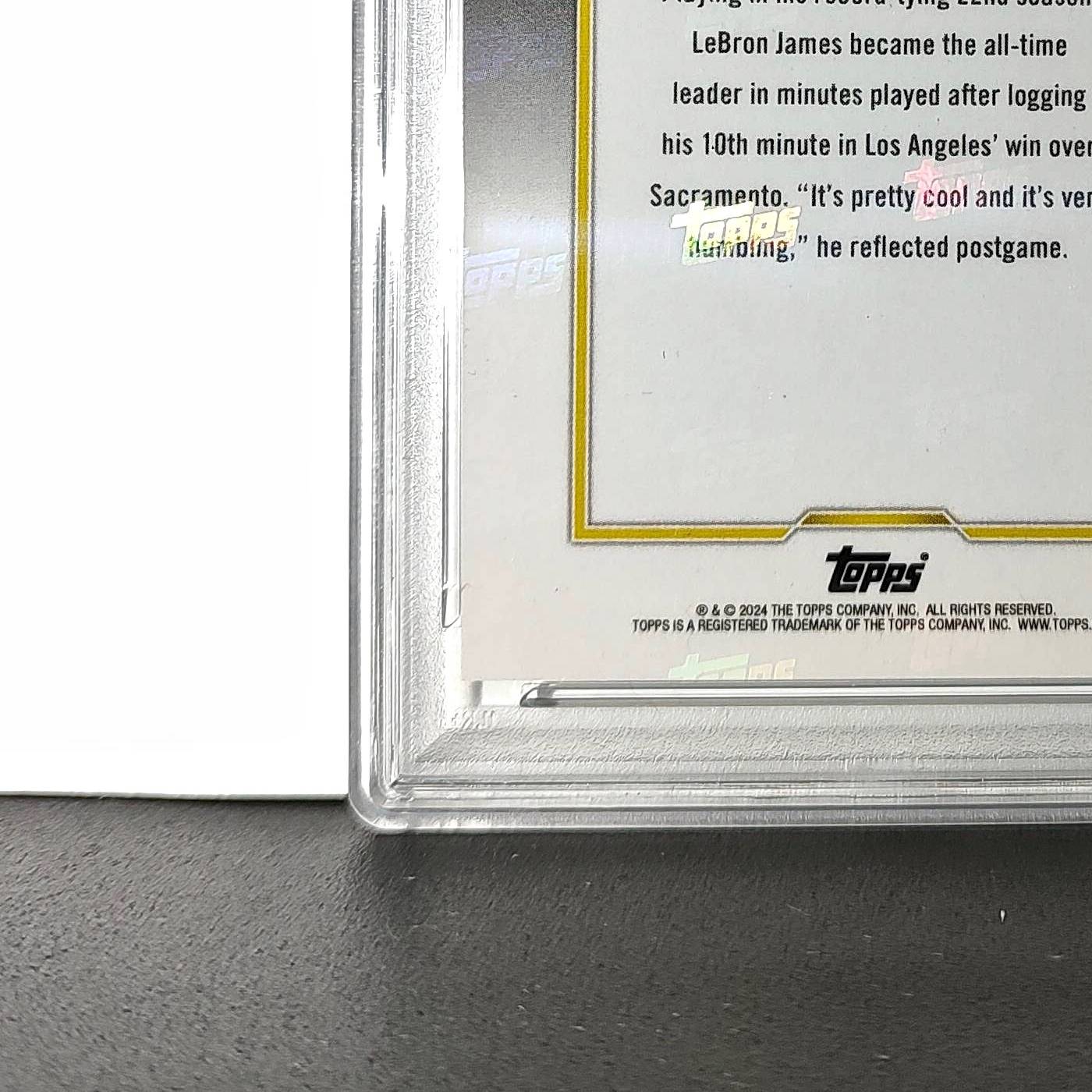 LeBron James 2024 Topps Now #10 All-Time Leader Minutes Played PSA 10 Gem Mint