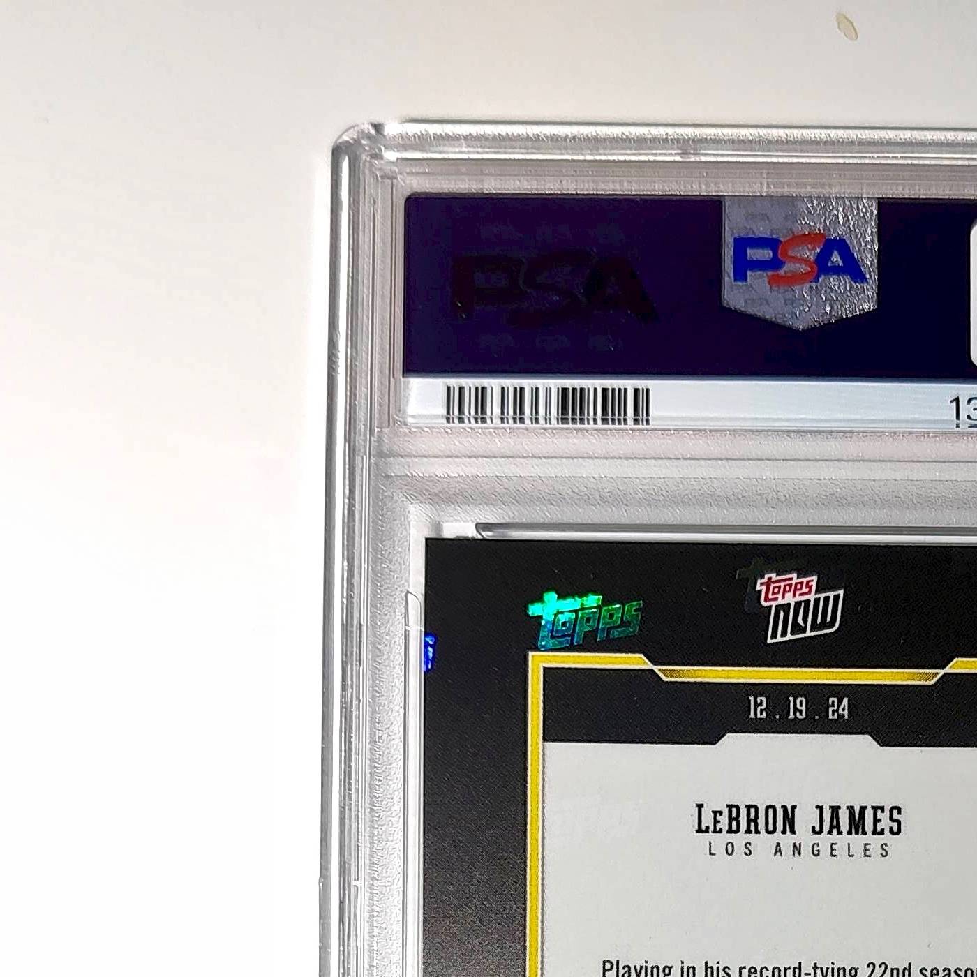 LeBron James 2024 Topps Now #10 All-Time Leader Minutes Played PSA 10 Gem Mint