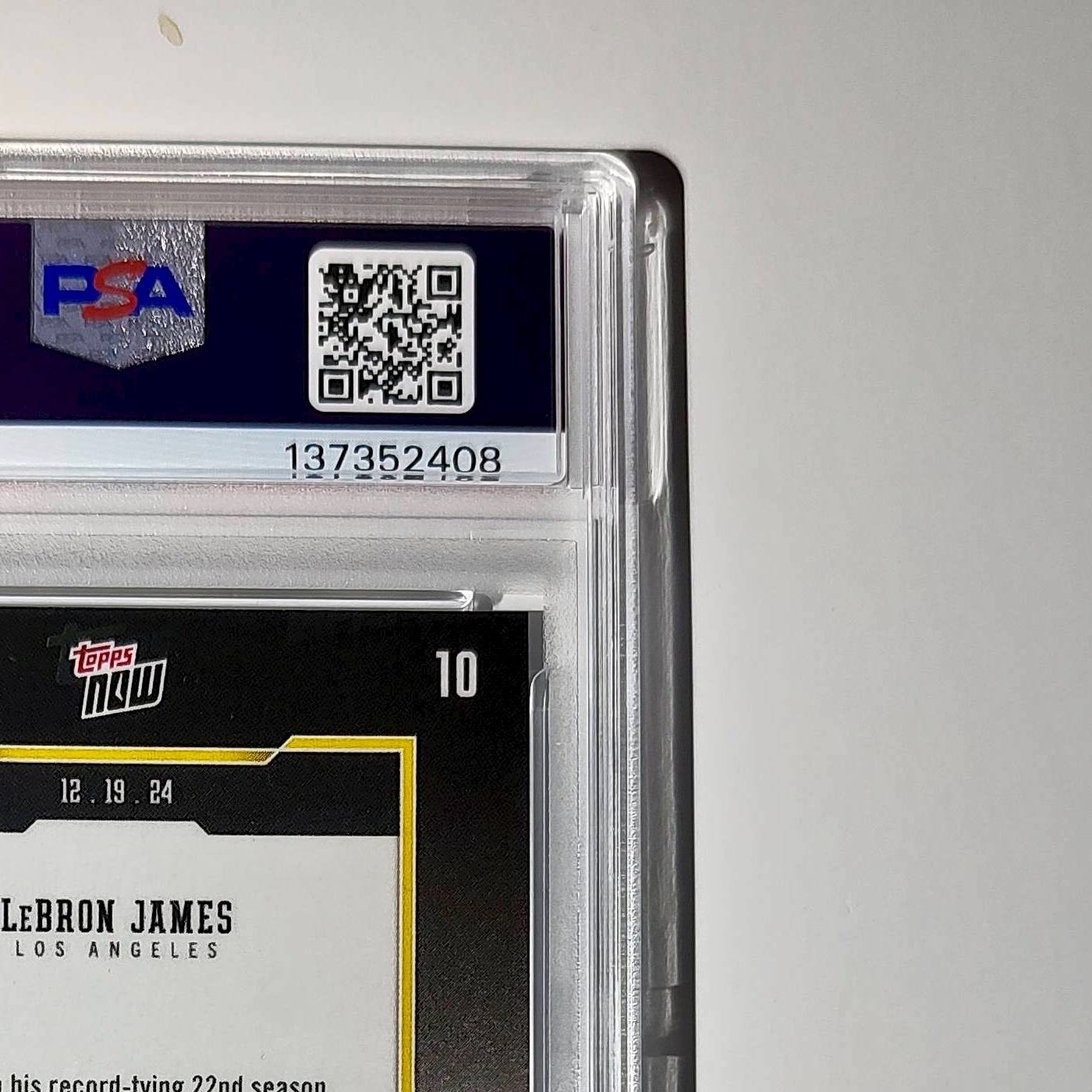 LeBron James 2024 Topps Now #10 All-Time Leader Minutes Played PSA 10 Gem Mint