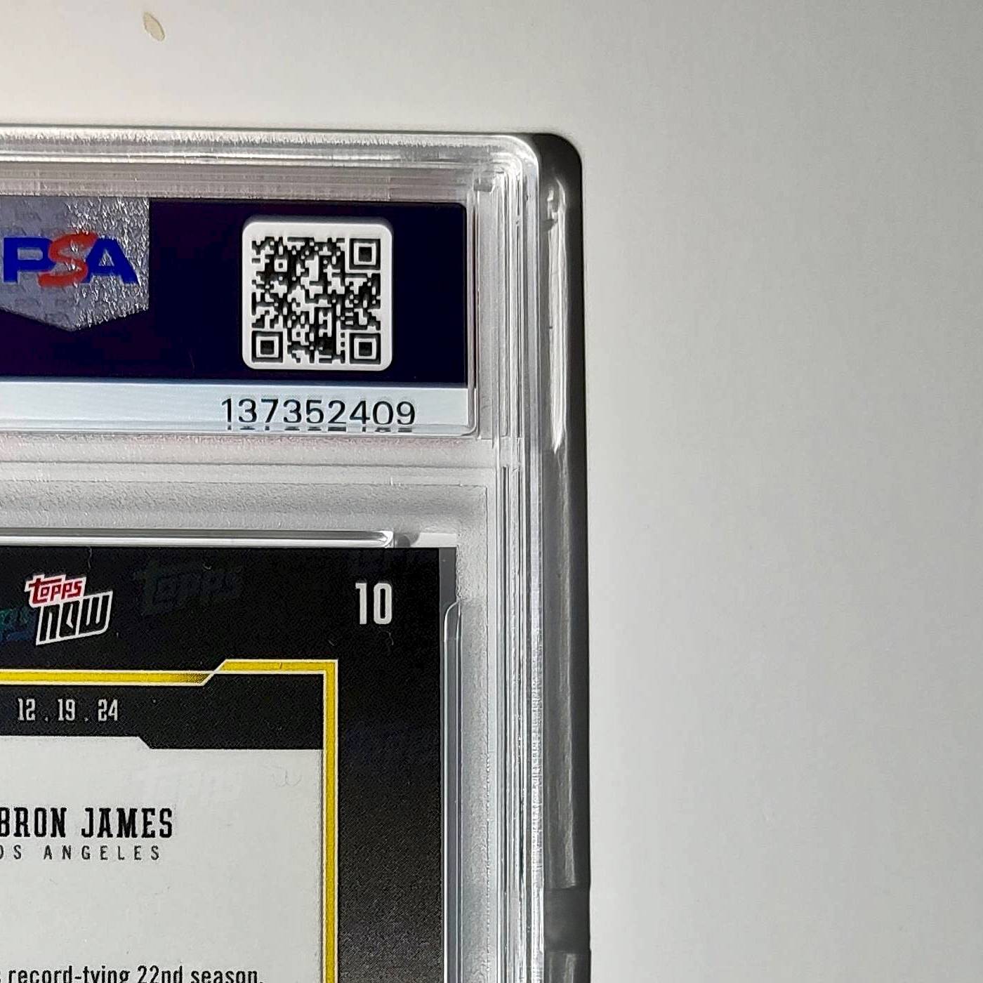 LeBron James 2024 Topps Now #10 All-Time Leader Minutes Played PSA 10 Gem Mint
