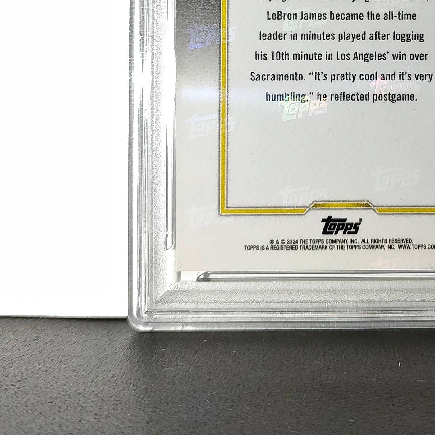 LeBron James 2024 Topps Now #10 All-Time Leader Minutes Played PSA 10 Gem Mint