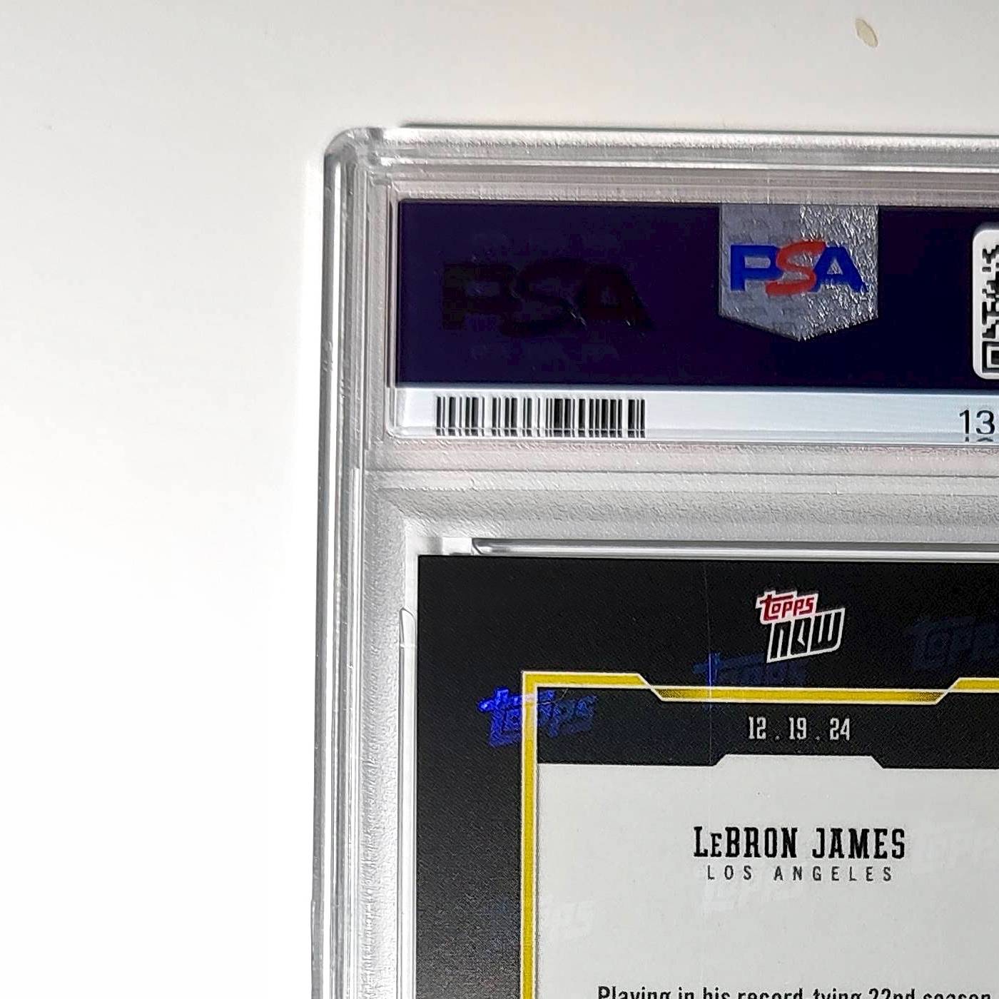 LeBron James 2024 Topps Now #10 All-Time Leader Minutes Played PSA 9 Mint