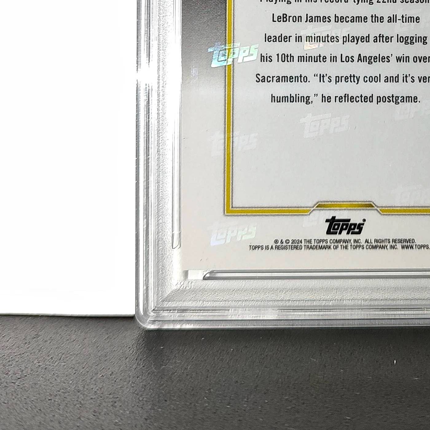 LeBron James 2024 Topps Now #10 All-Time Leader Minutes Played PSA 9 Mint