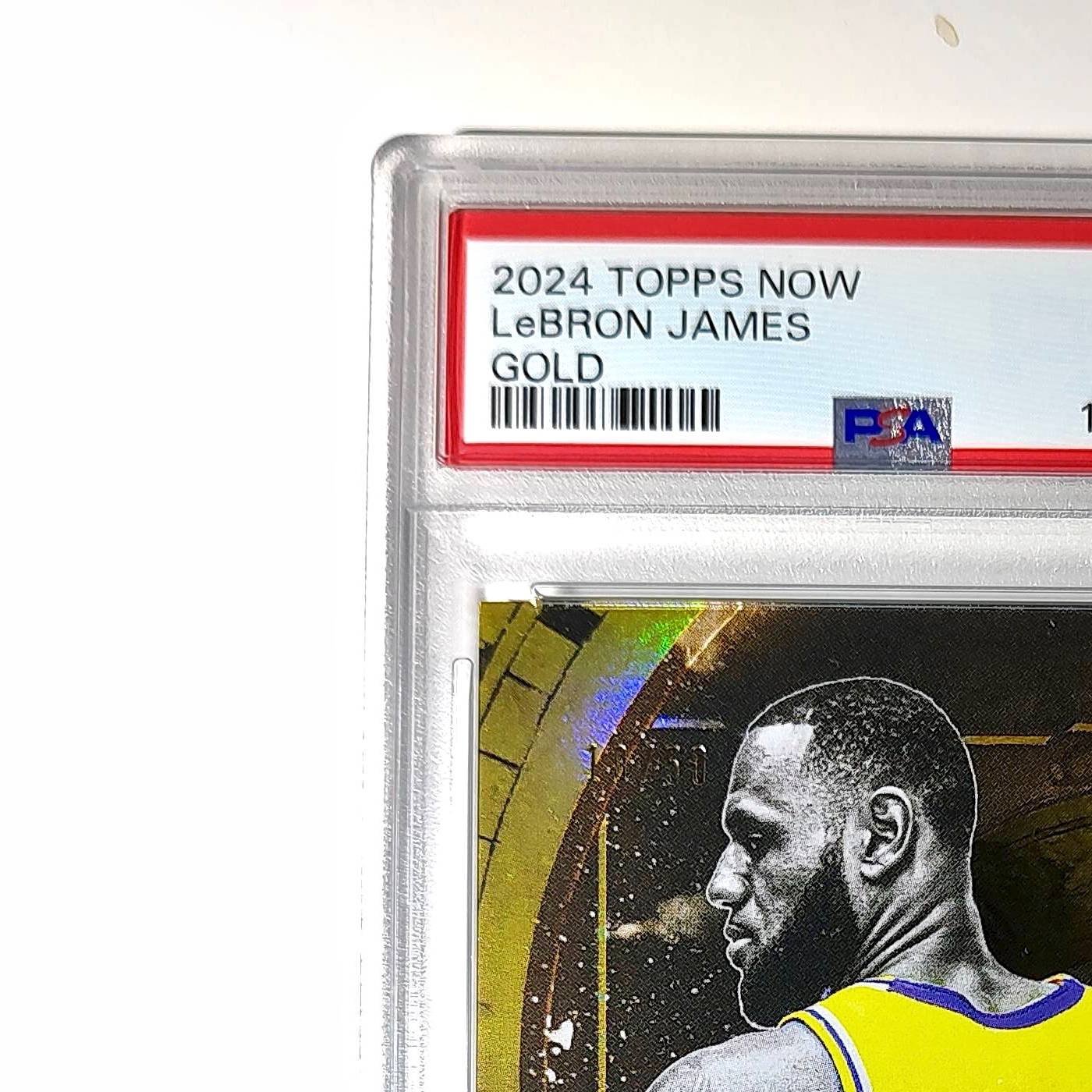 LeBron James 2024 Topps Now #10 All-Time Leader Minutes Played Gold 10/50 PSA 9
