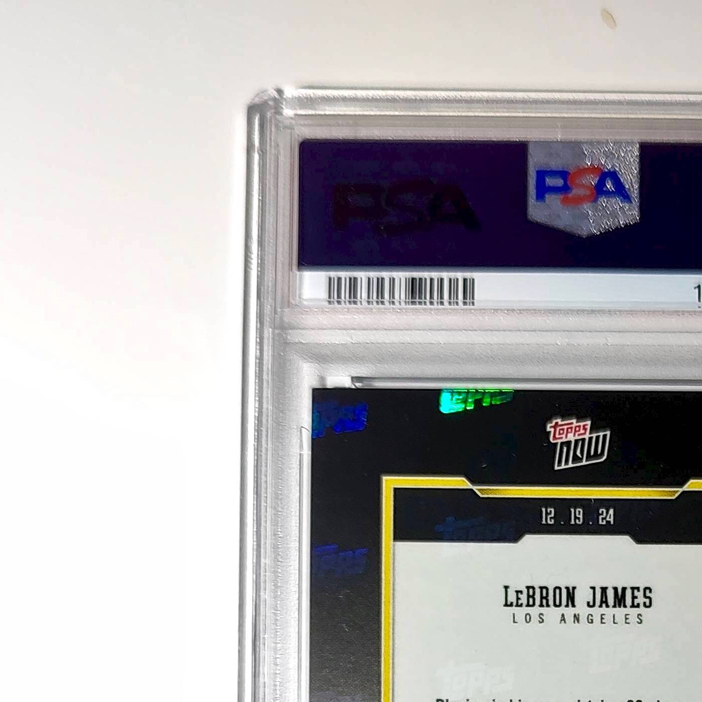 LeBron James 2024 Topps Now #10 All-Time Leader Minutes Played Gold 10/50 PSA 9