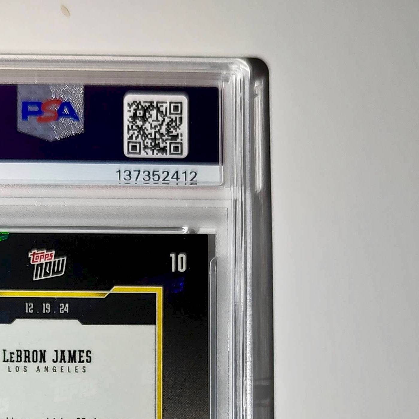 LeBron James 2024 Topps Now #10 All-Time Leader Minutes Played Gold 10/50 PSA 9