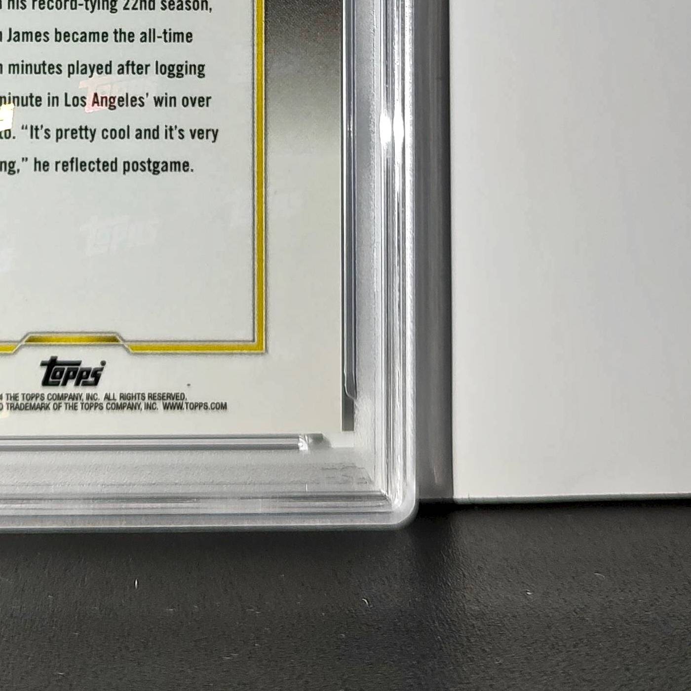 LeBron James 2024 Topps Now #10 All-Time Leader Minutes Played Gold 10/50 PSA 9