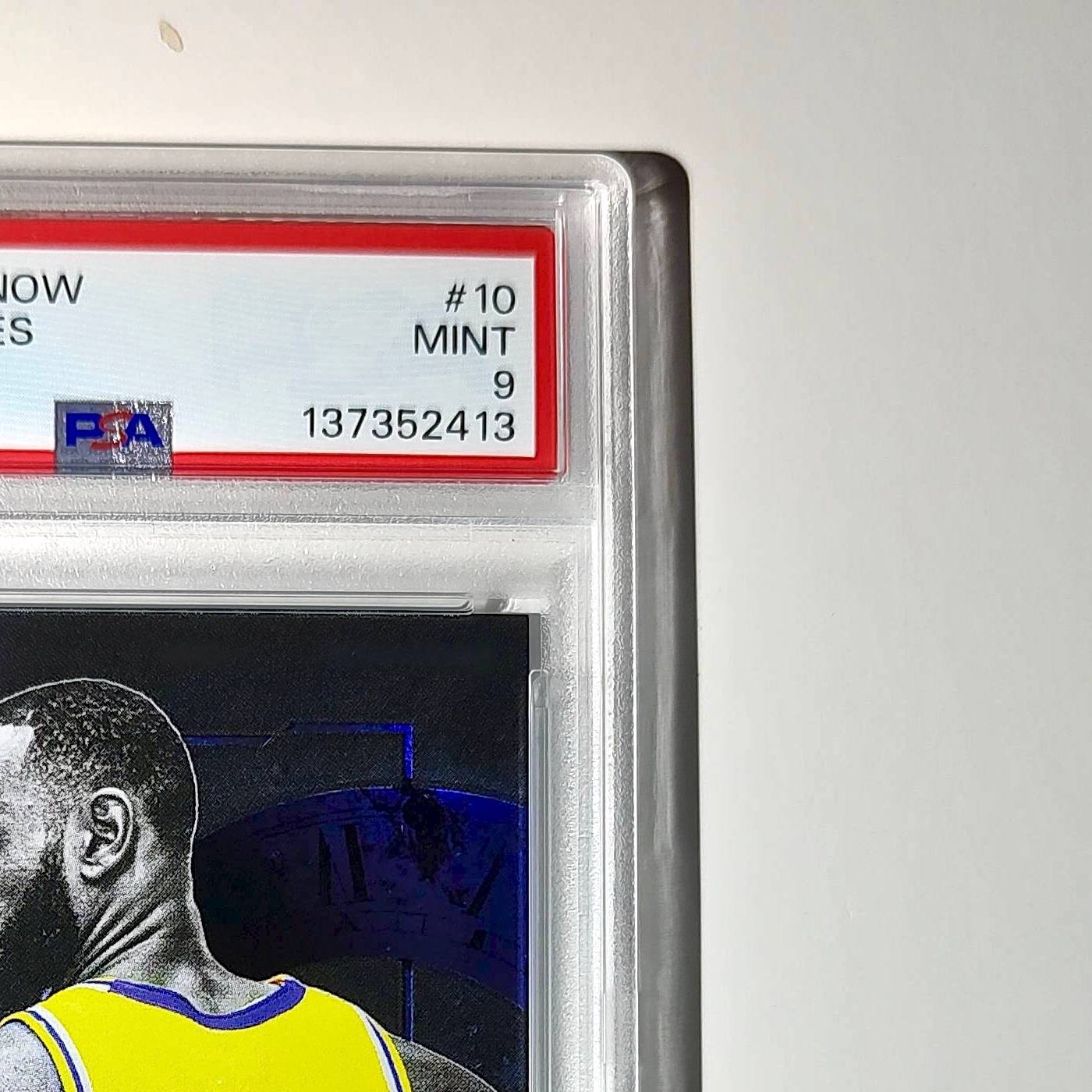 LeBron James 2024 Topps Now #10 All-Time Leader Minutes Played Blue 63/75 PSA 9