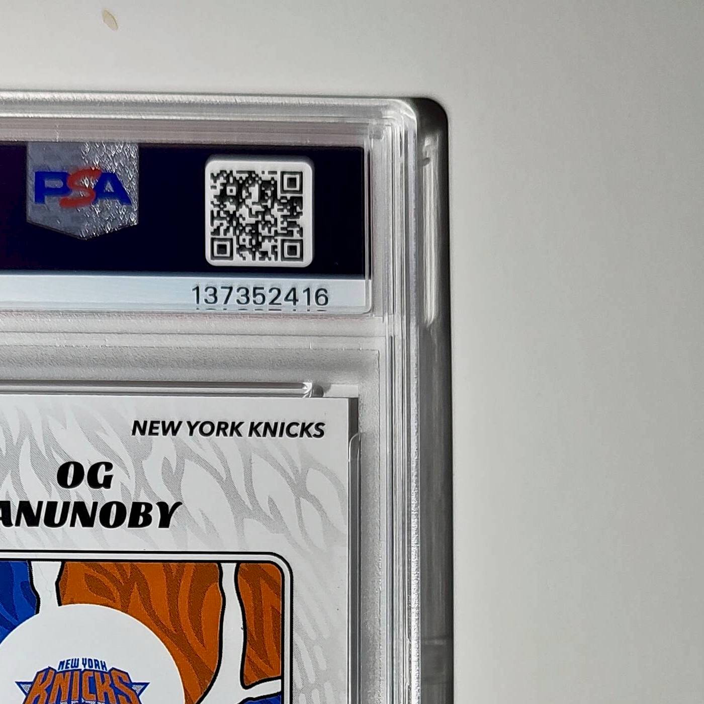 OG Anunoby 2024-25 Panini NBA #8 Sticker 47/50 Orange Foil PSA 7 NM