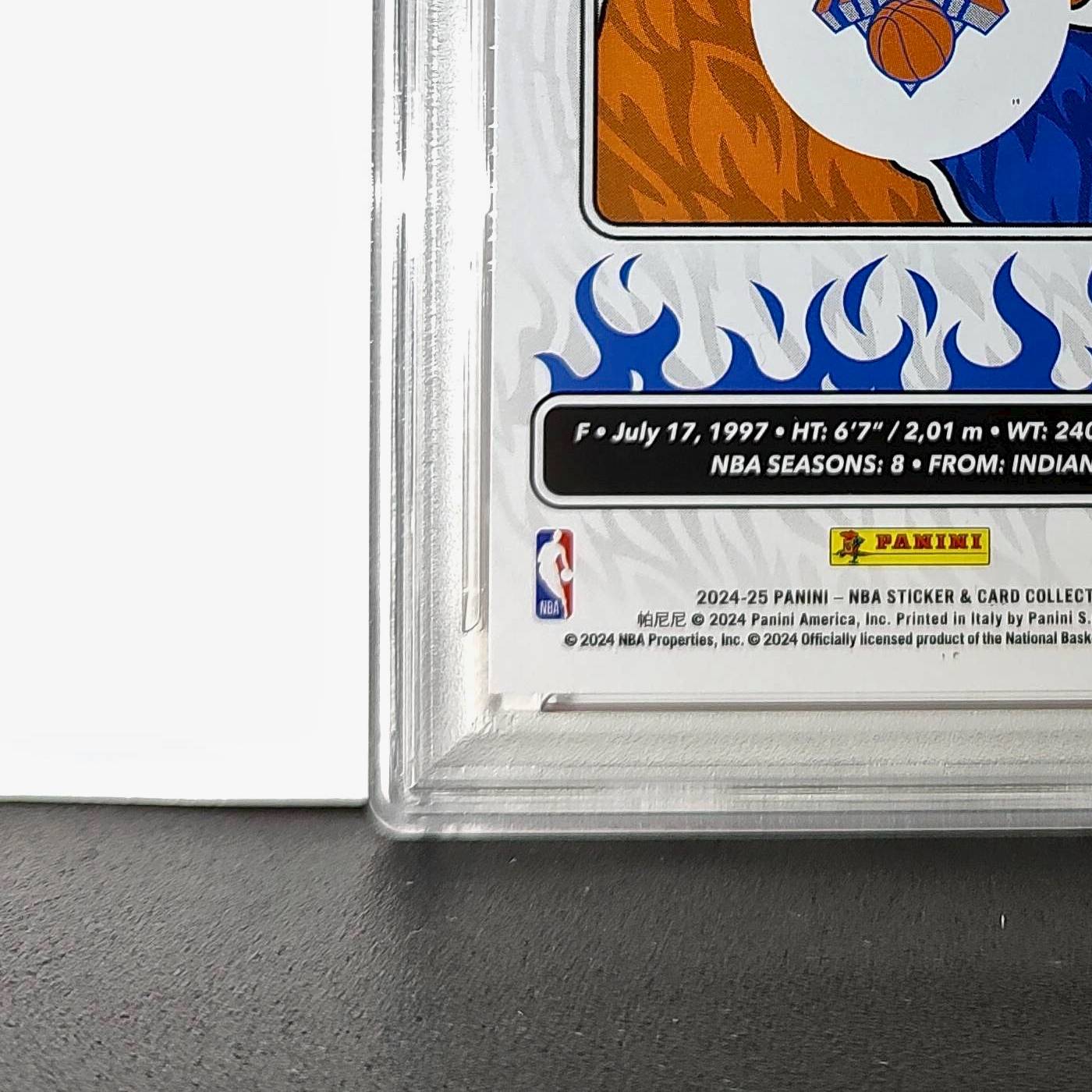 OG Anunoby 2024-25 Panini NBA #8 Sticker 47/50 Orange Foil PSA 7 NM