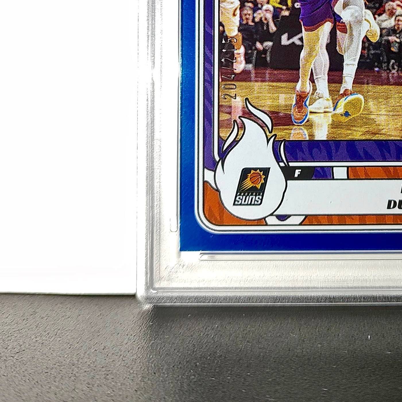 Kevin Durant 2024-25 Panini NBA #12 Sticker 204/215 Blue Foil PSA 8 NM-MT