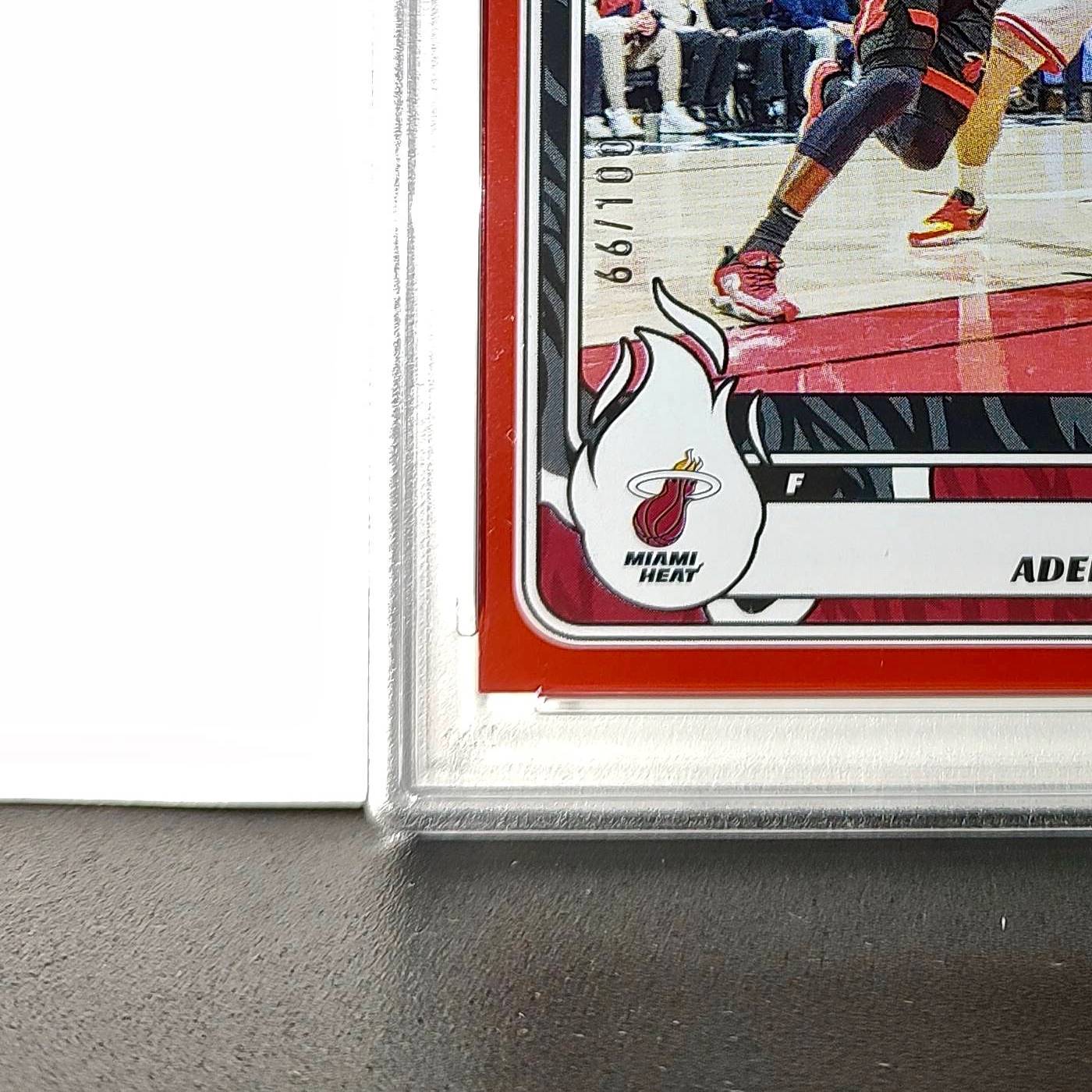 Bam Adebayo 2024-25 Panini NBA #16 Sticker 66/100 Red Foil PSA 8 NM-MT