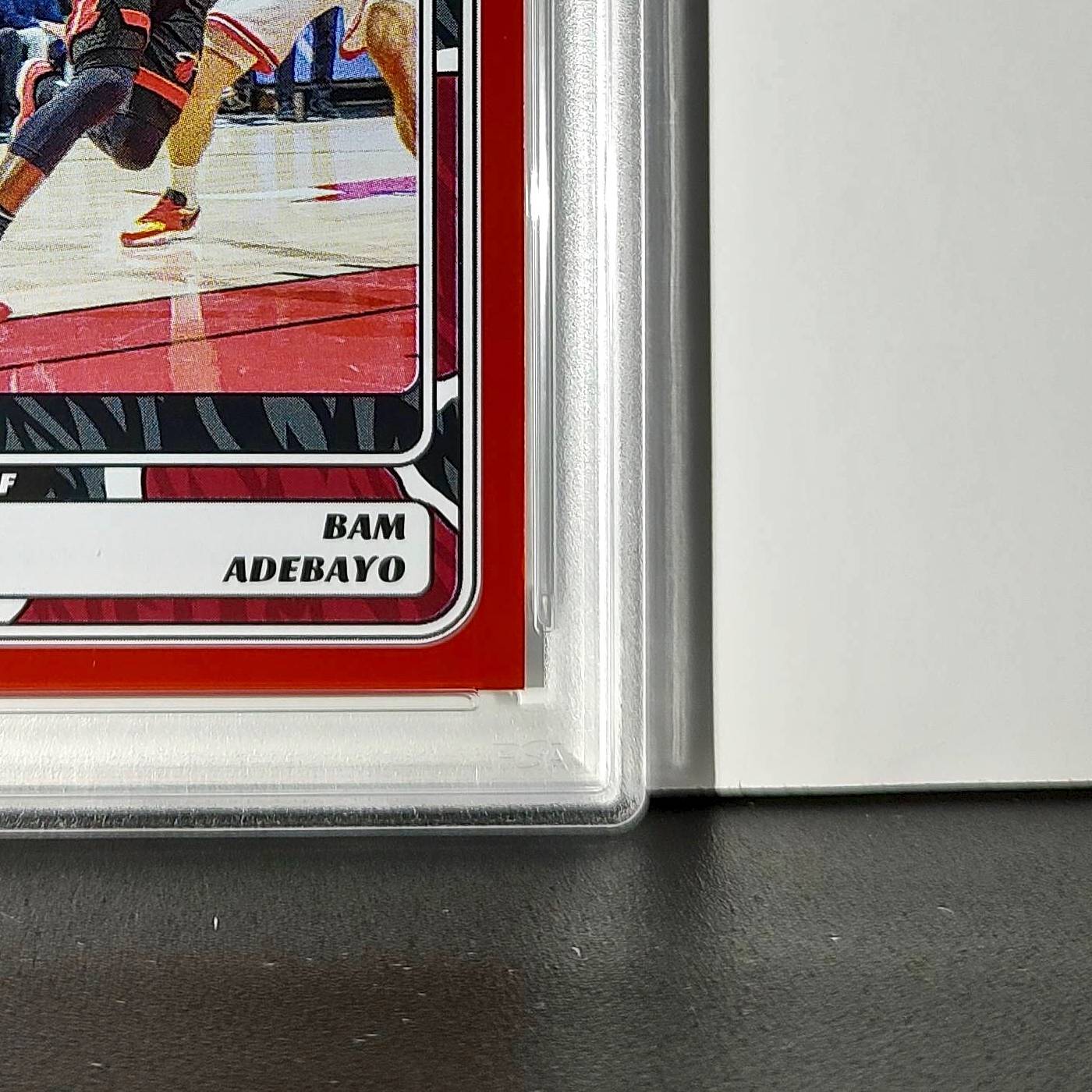 Bam Adebayo 2024-25 Panini NBA #16 Sticker 66/100 Red Foil PSA 8 NM-MT