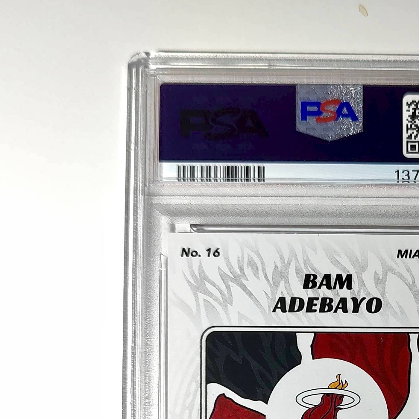 Bam Adebayo 2024-25 Panini NBA #16 Sticker 66/100 Red Foil PSA 8 NM-MT