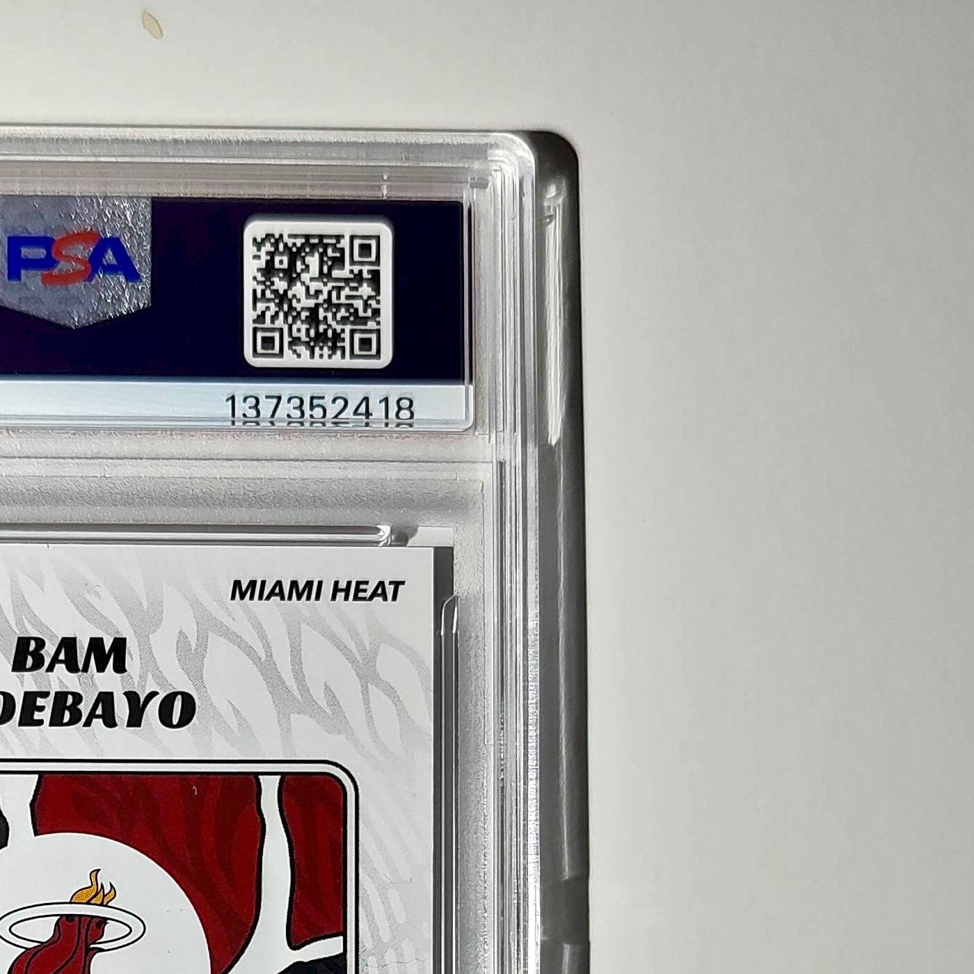 Bam Adebayo 2024-25 Panini NBA #16 Sticker 66/100 Red Foil PSA 8 NM-MT