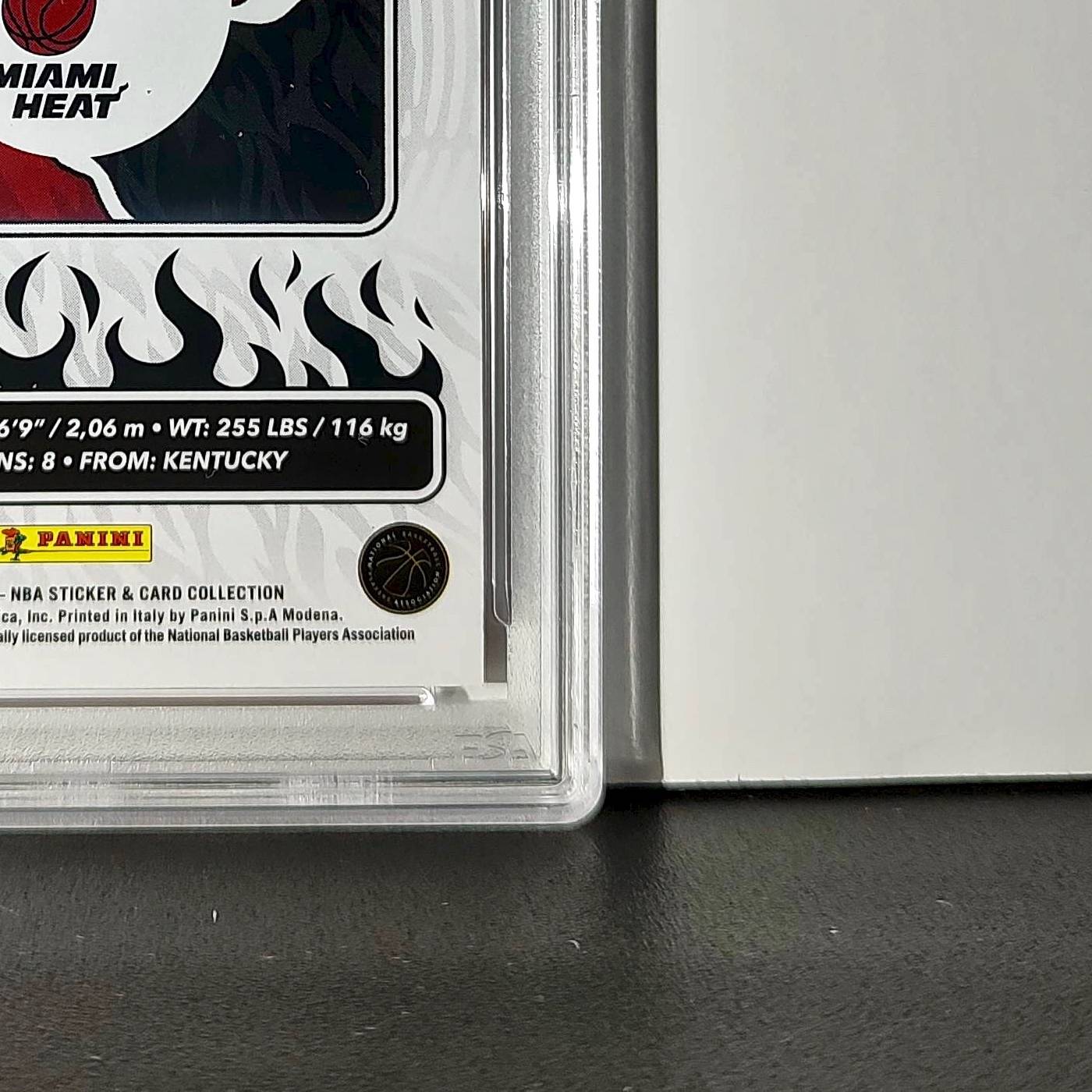 Bam Adebayo 2024-25 Panini NBA #16 Sticker 66/100 Red Foil PSA 8 NM-MT