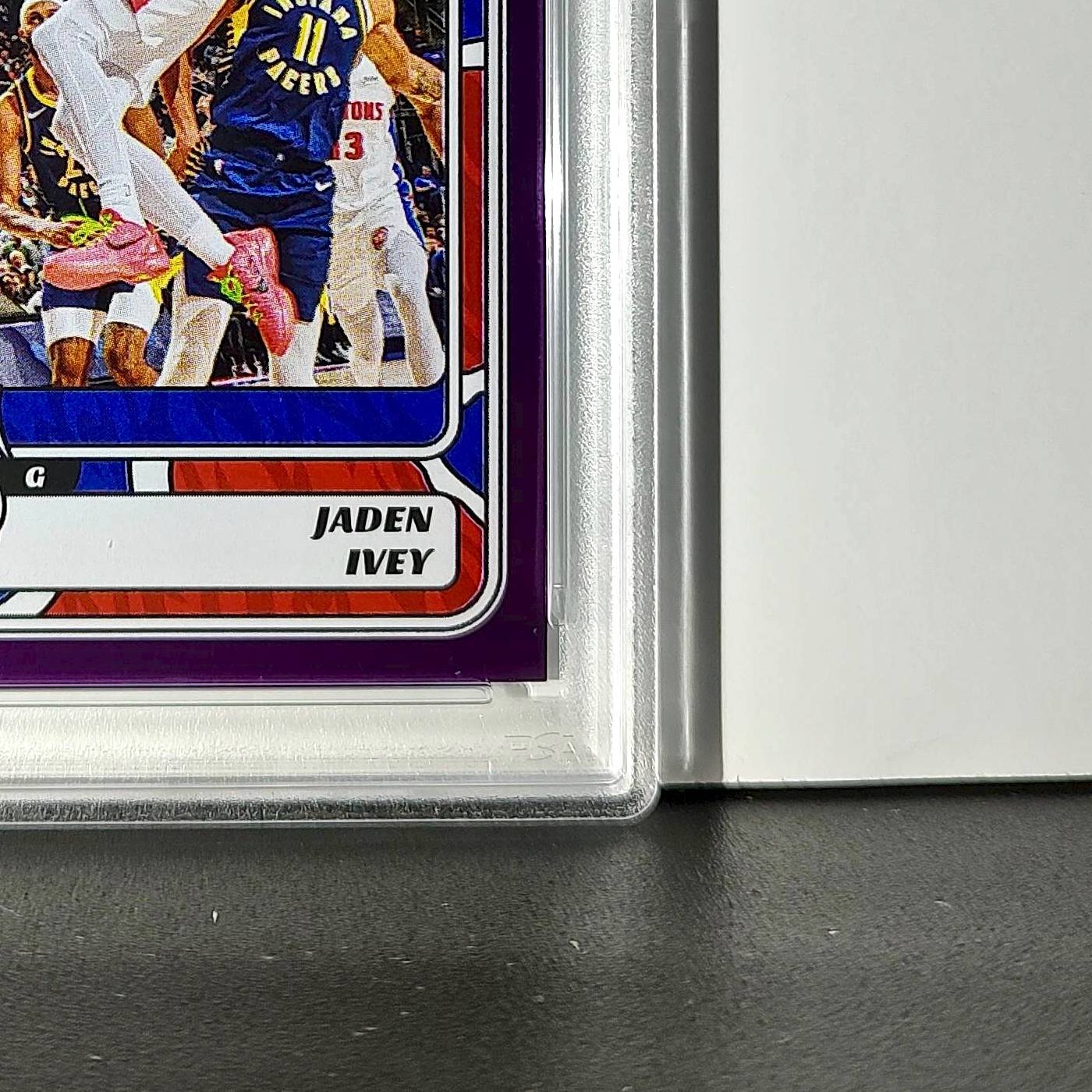 Jaden Ivey 2024-25 Panini NBA #17 Sticker 50/75 Purple Foil PSA 8 NM-MT