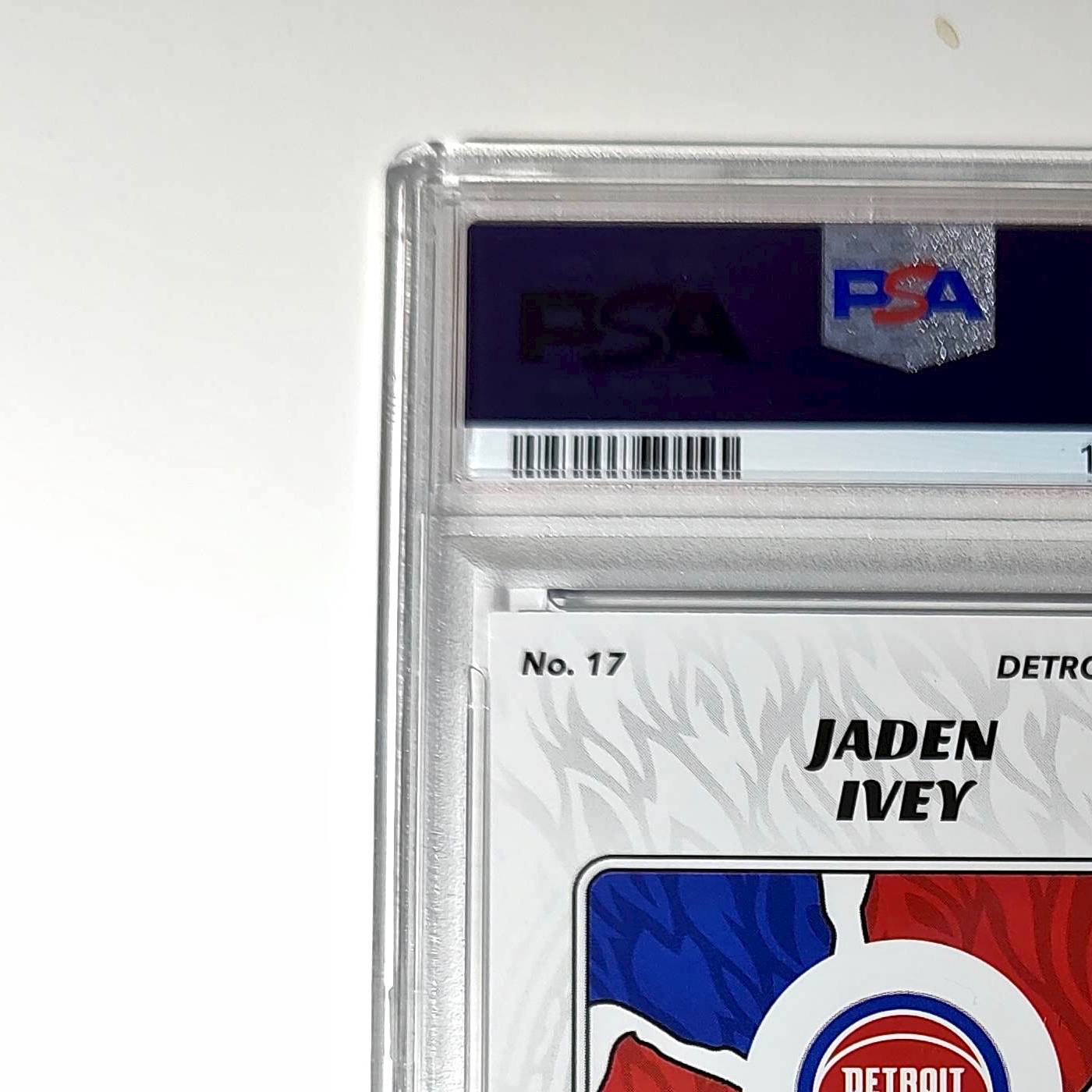 Jaden Ivey 2024-25 Panini NBA #17 Sticker 50/75 Purple Foil PSA 8 NM-MT