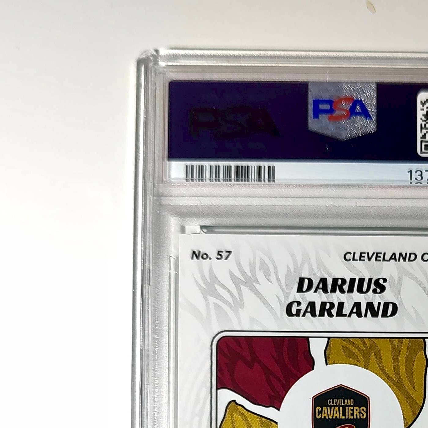 Darius Garland 2024-25 Panini NBA #57 Sticker 5/5 Green Foil PSA 8 NM-MT