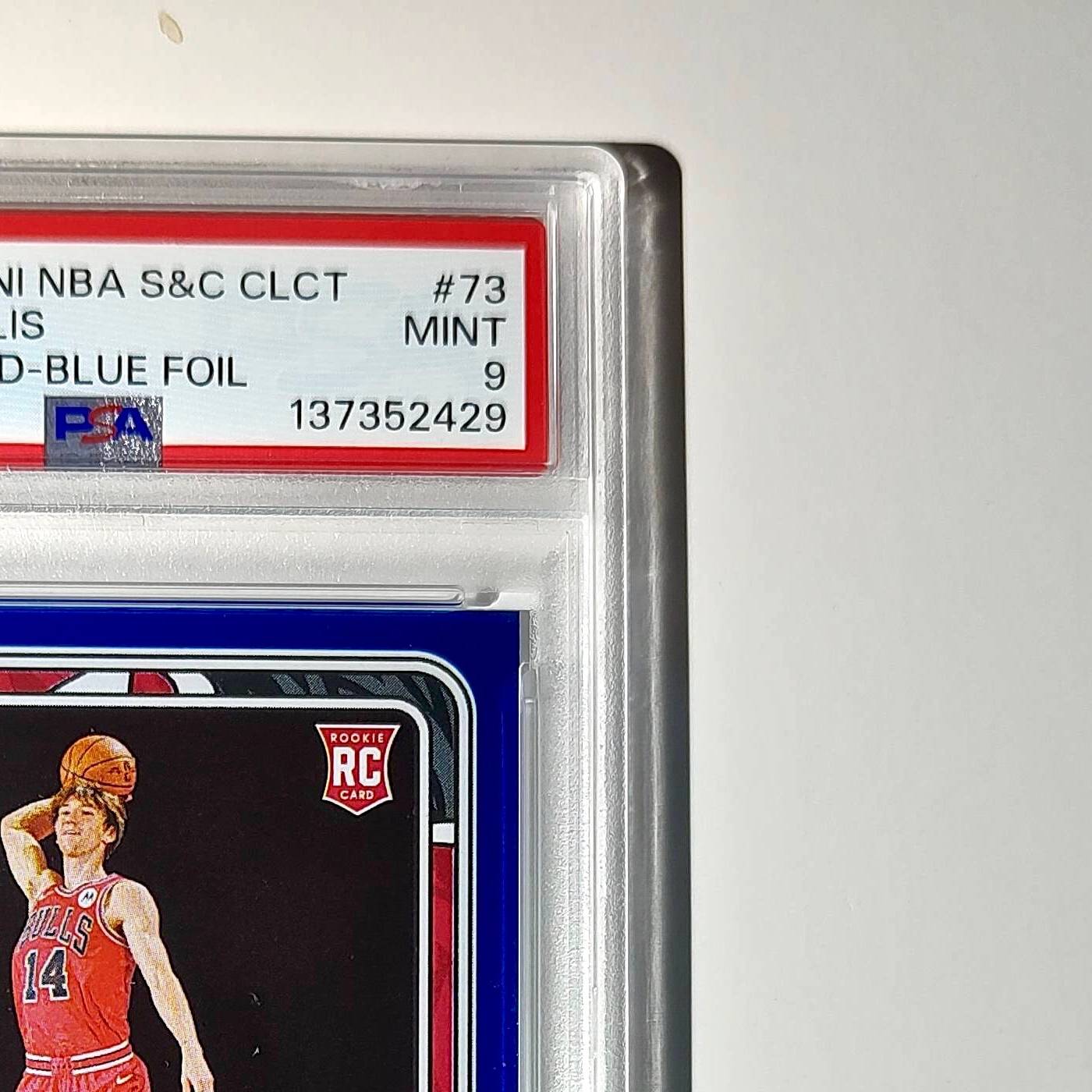 Matas Buzelis Rookie 2024-25 Panini NBA #73 Sticker 178/215 Blue Foil PSA 9 Mint