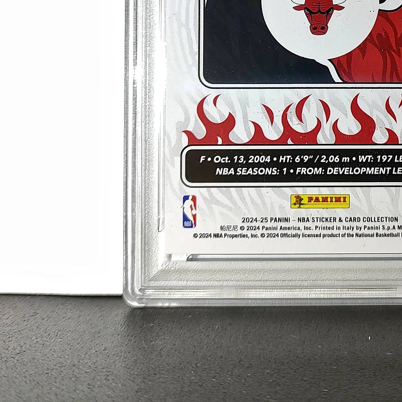 Matas Buzelis Rookie 2024-25 Panini NBA #73 Sticker 178/215 Blue Foil PSA 9 Mint