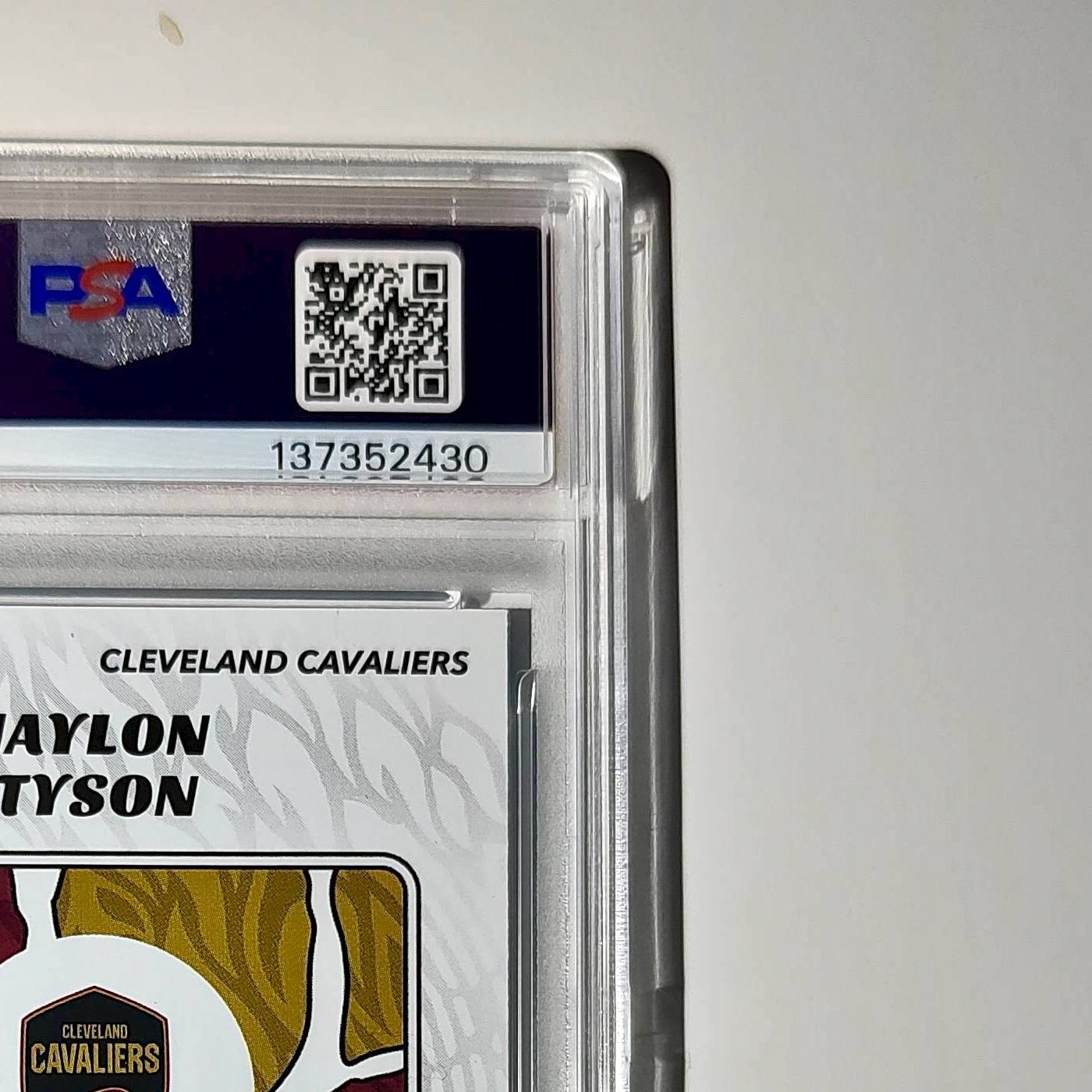 Jaylon Tyson Rookie 2024-25 Panini NBA #74 Sticker 48/215 Blue Foil PSA 7 NM