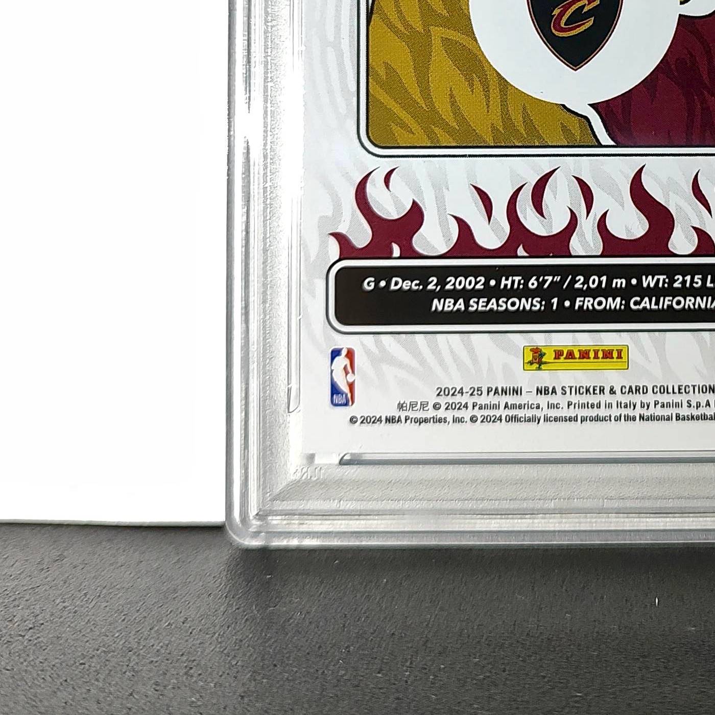 Jaylon Tyson Rookie 2024-25 Panini NBA #74 Sticker 48/215 Blue Foil PSA 7 NM