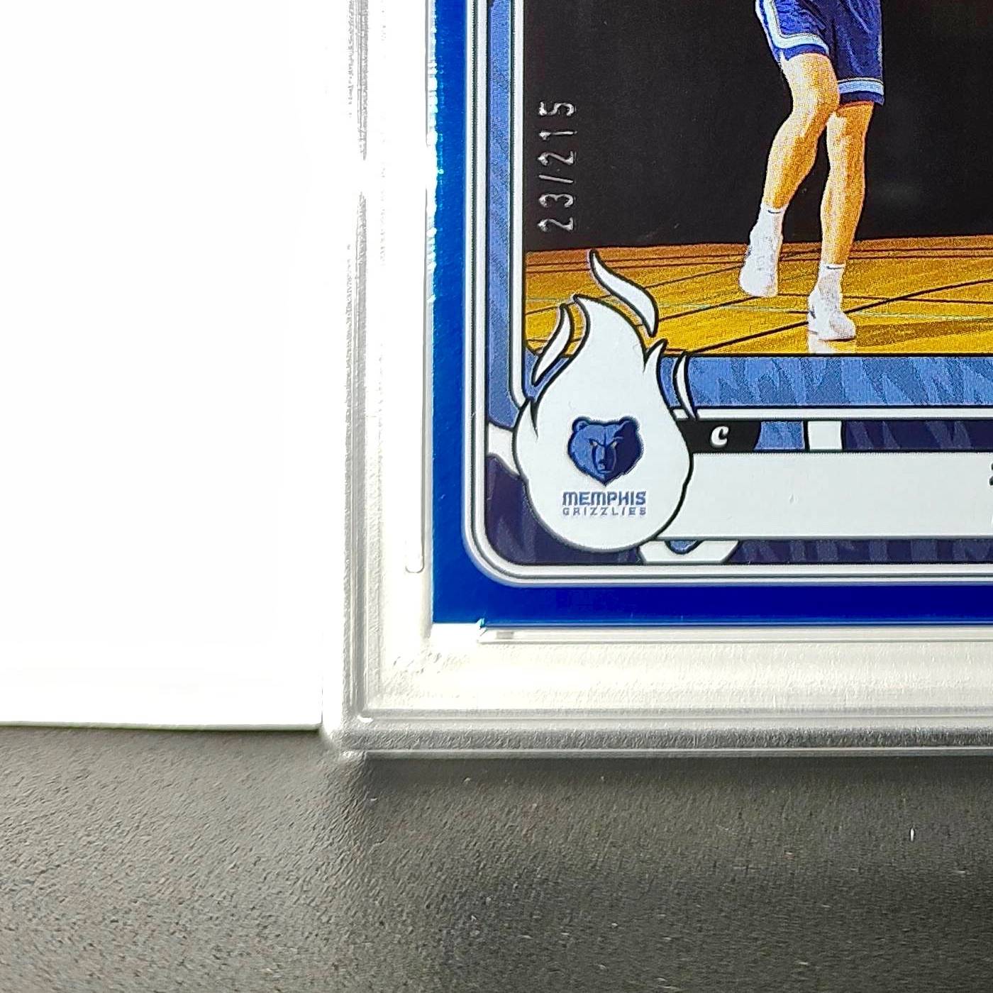Zach Edey Rookie 2024-25 Panini NBA #90 Sticker 23/215 Blue Foil PSA 7 NM