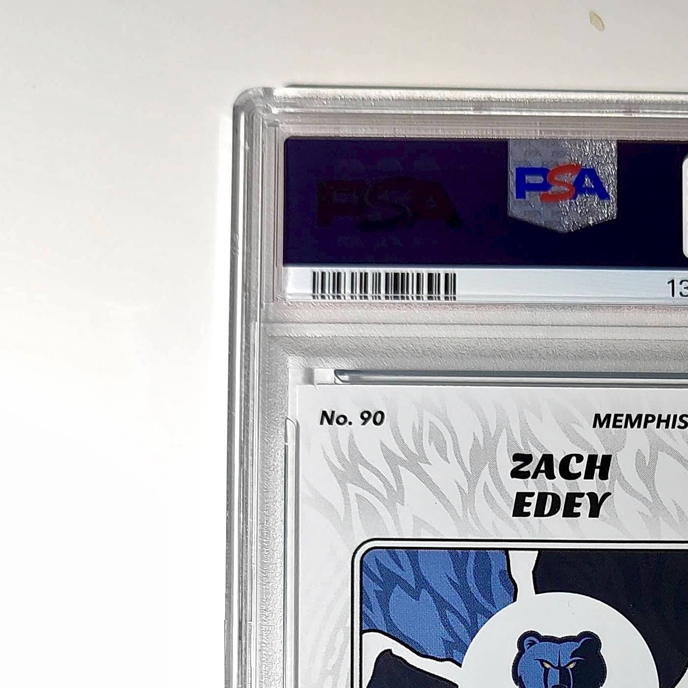 Zach Edey Rookie 2024-25 Panini NBA #90 Sticker 23/215 Blue Foil PSA 7 NM