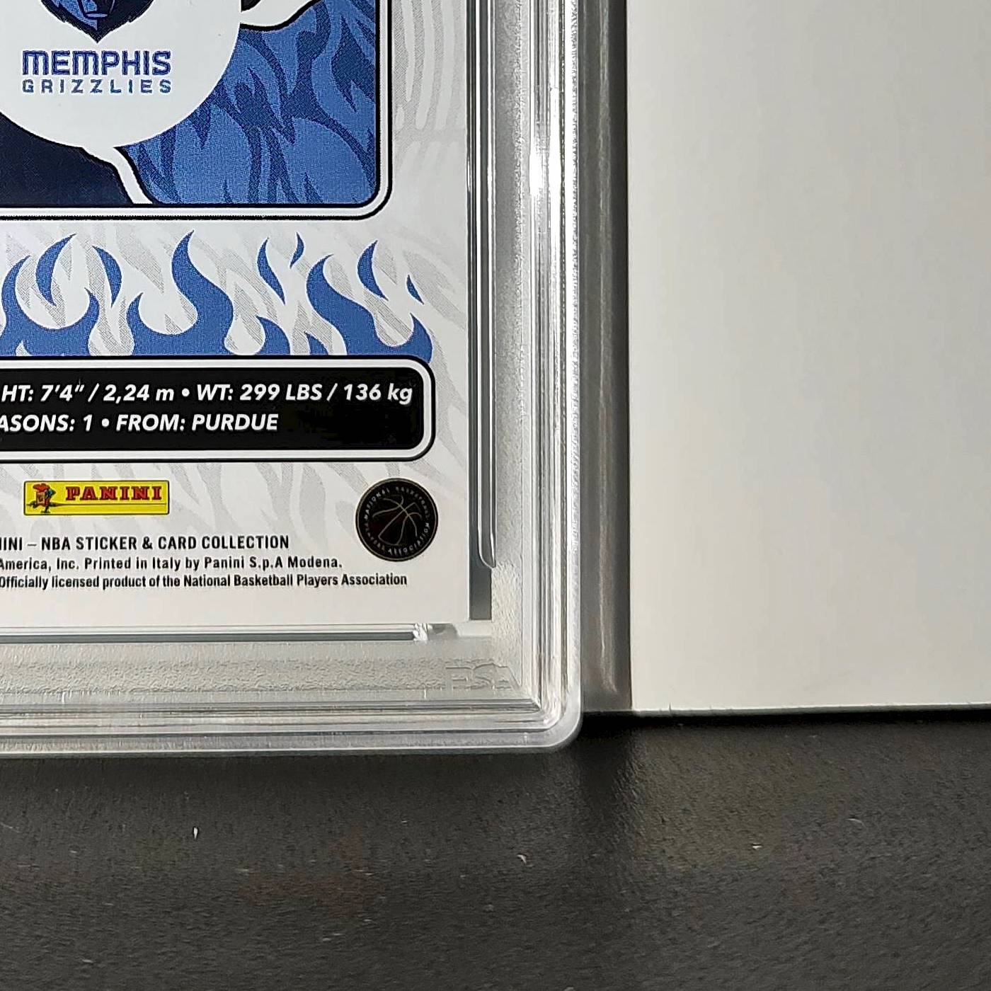 Zach Edey Rookie 2024-25 Panini NBA #90 Sticker 23/215 Blue Foil PSA 7 NM