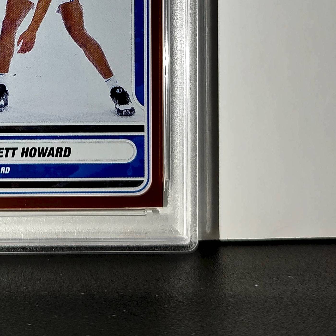 Jett Howard 2023-24 Sticker 005/050 Orange Foil 80 PSA 7 NM