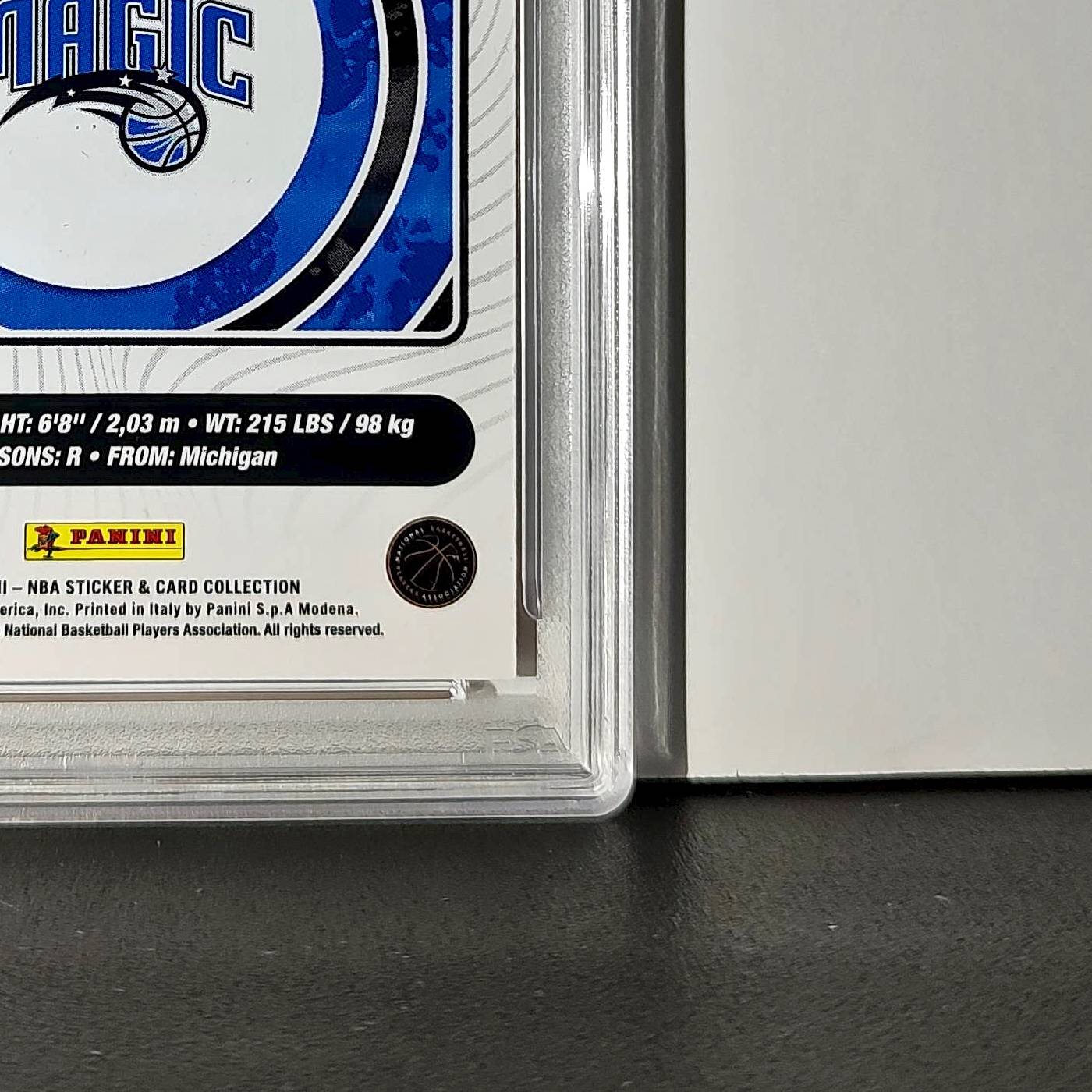 Jett Howard 2023-24 Sticker 005/050 Orange Foil 80 PSA 7 NM