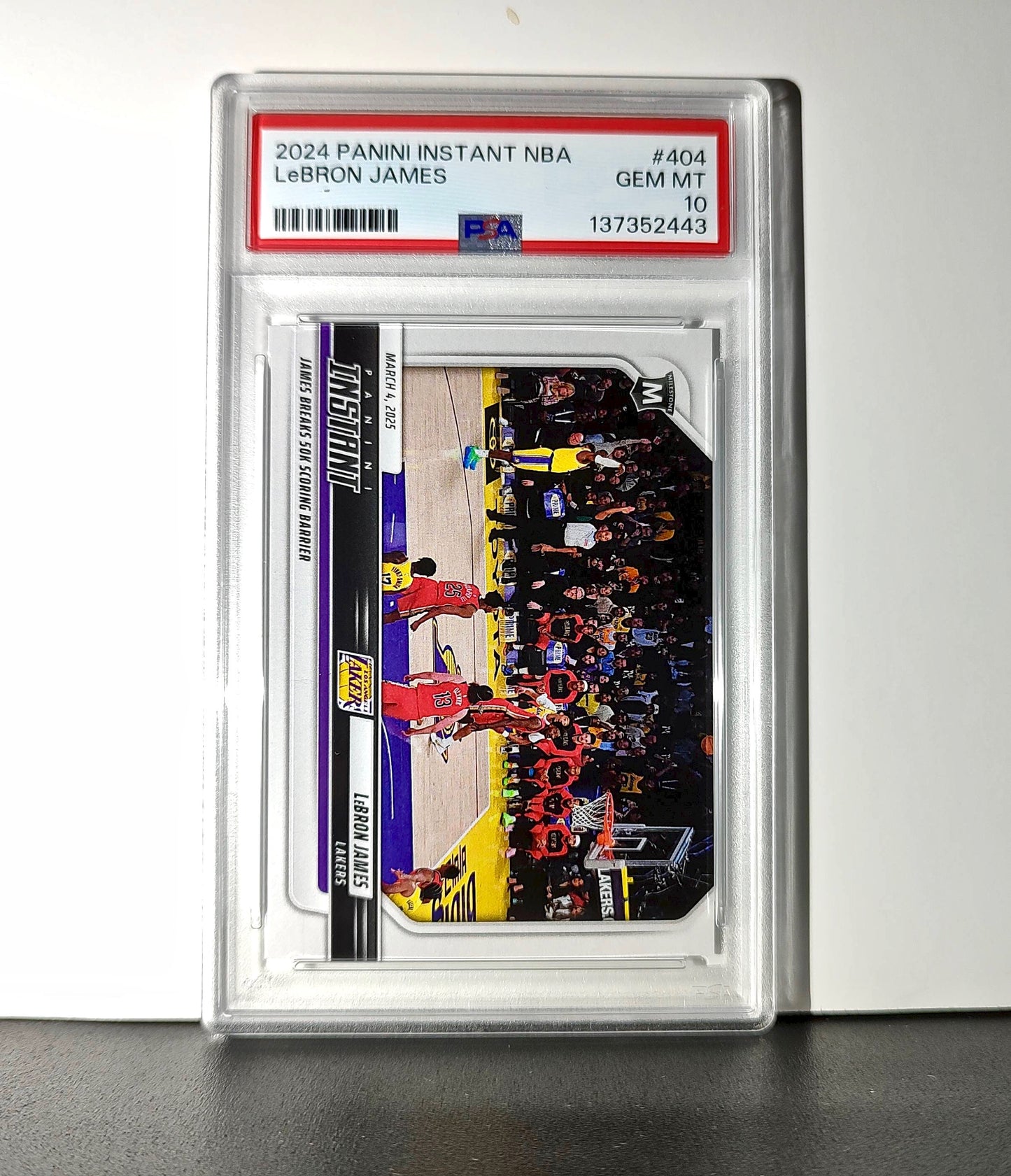Lebron James 2024 Panini Instant #404 Milestone Moment PSA 10 Gem Mint