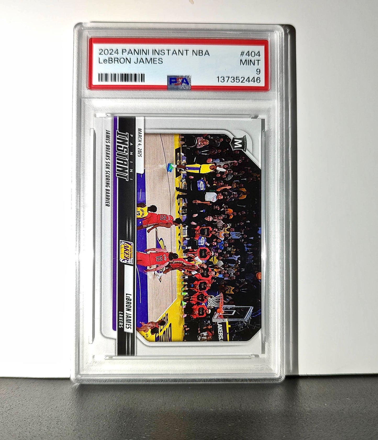 Lebron James 2024 Panini Instant #404 Milestone Moment PSA 9 Mint