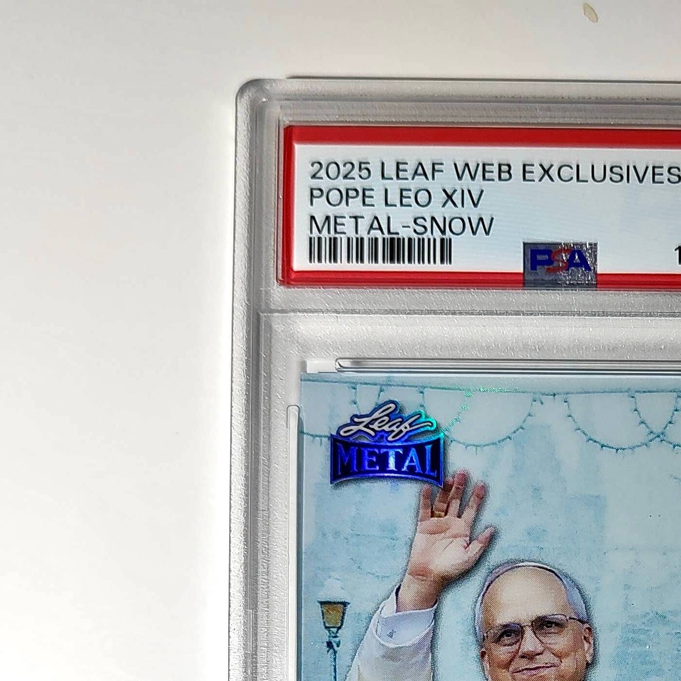 2025 Leaf Metal Pope Leo XIV 30/583 #1 Snow Variant PSA 9 Mint