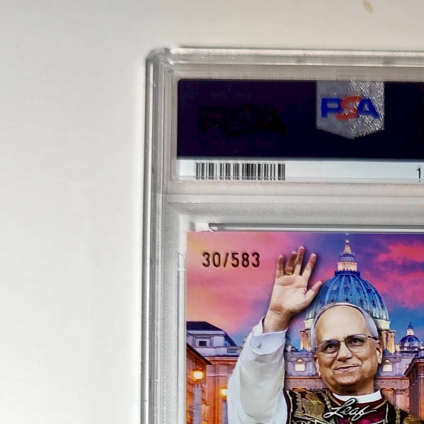 2025 Leaf Metal Pope Leo XIV 30/583 #1 Snow Variant PSA 9 Mint