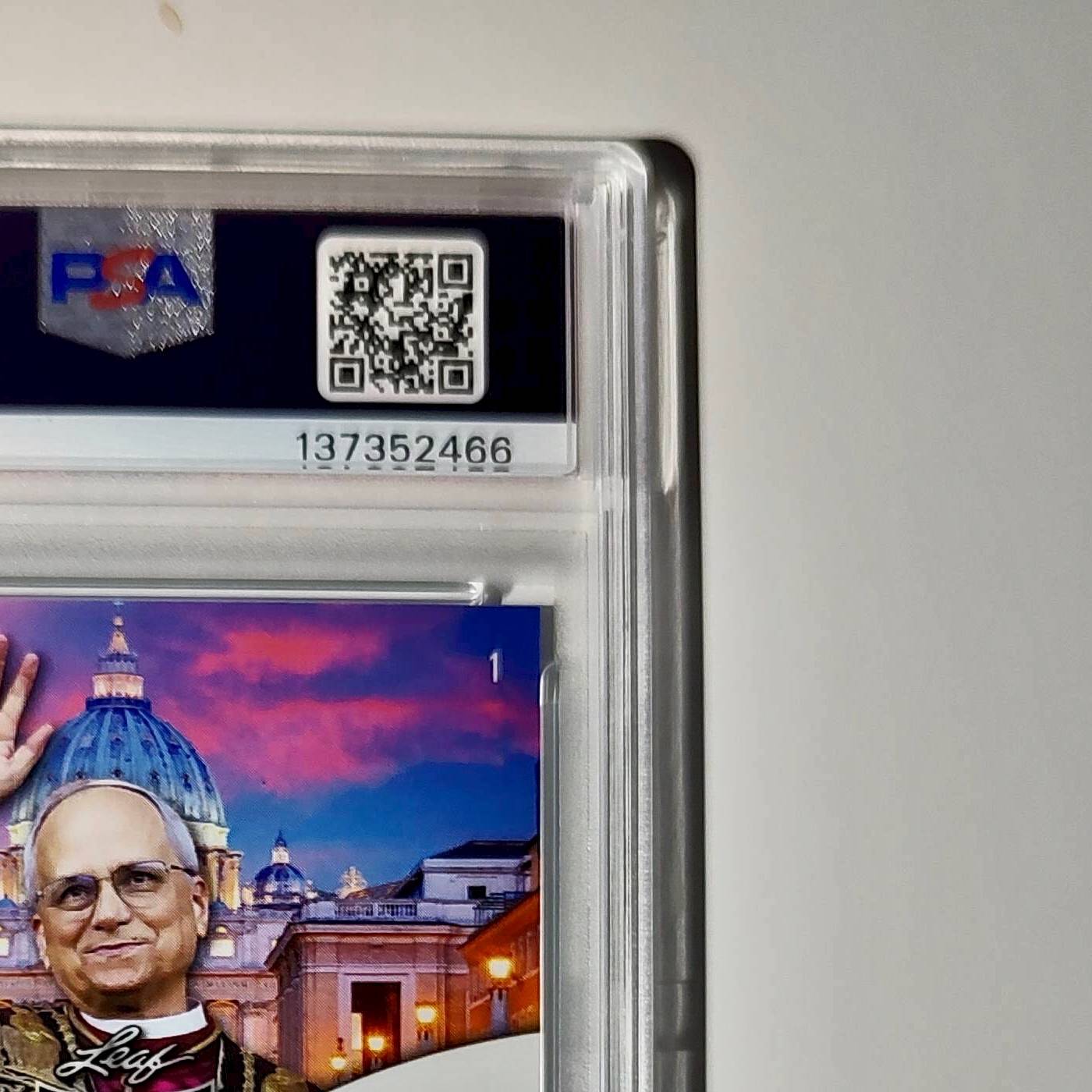 2025 Leaf Metal Pope Leo XIV 30/583 #1 Snow Variant PSA 9 Mint