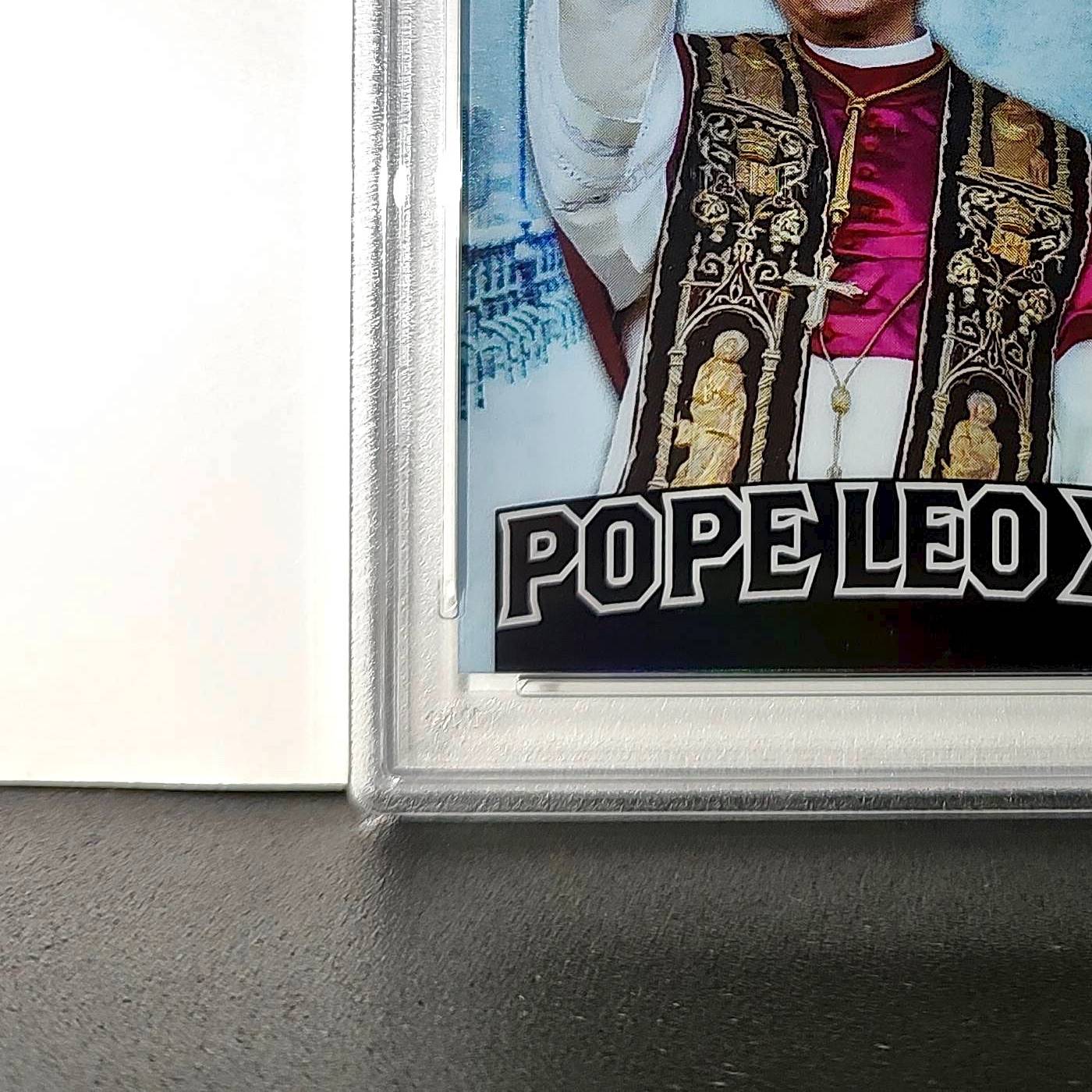 2025 Leaf Metal Pope Leo XIV 33/583 #1 Snow Variant PSA 9 Mint